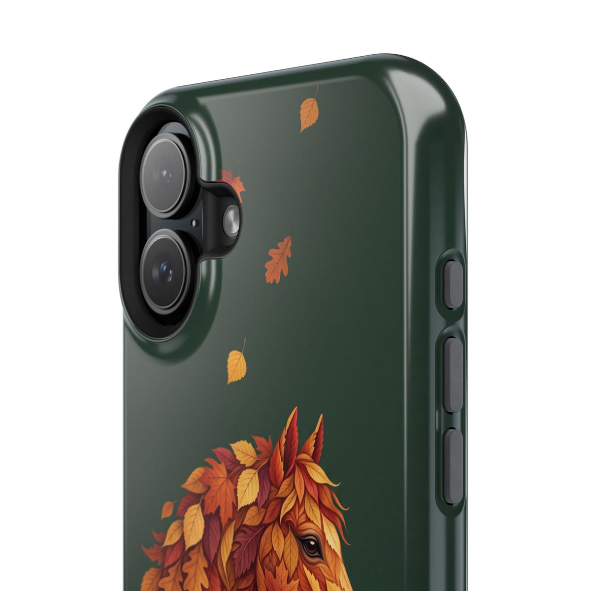 Autumn Leaves Horse Phone Case — Tough Magnetic Case with Wireless Charging