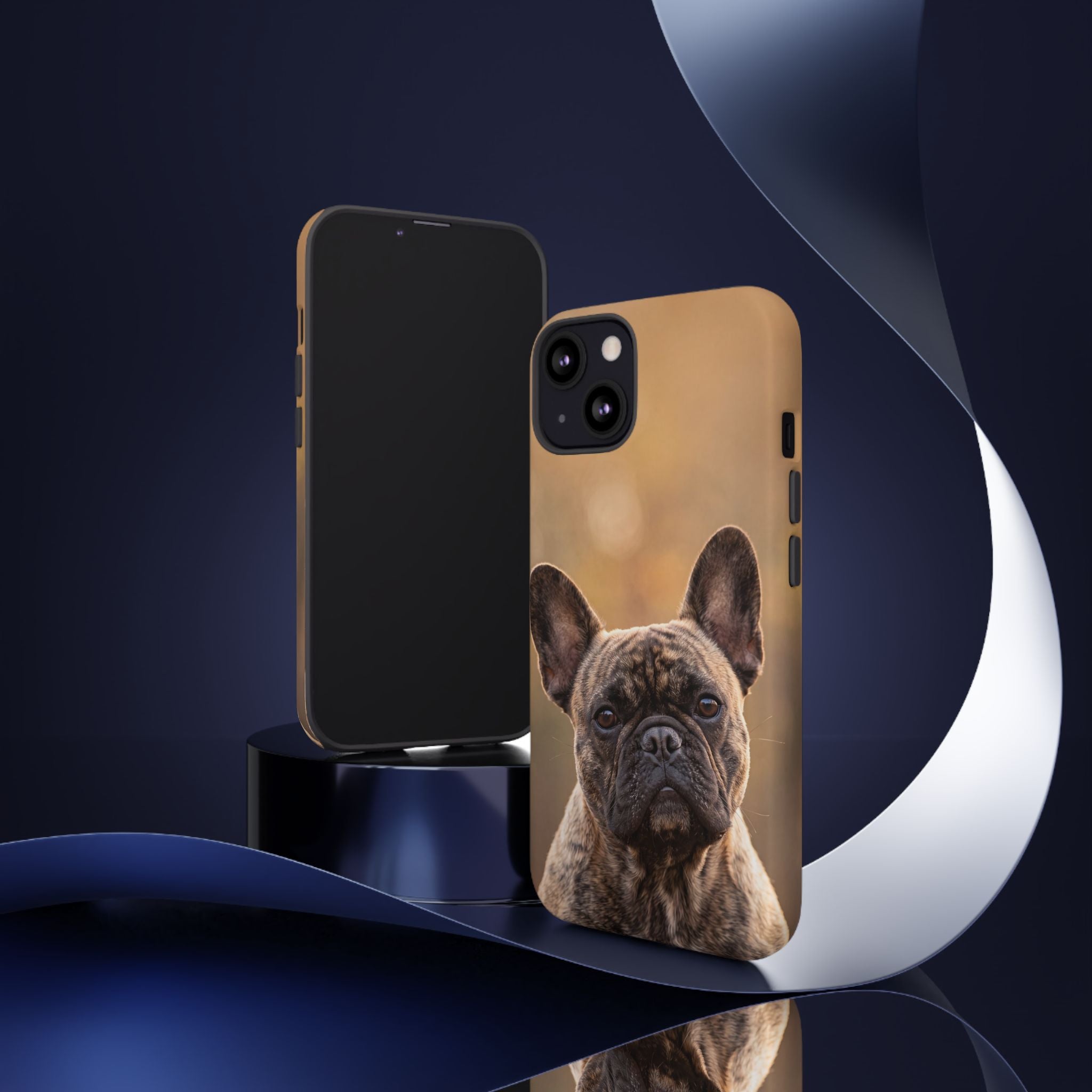 French Bulldog Portrait Phone Case | Realistic Brindle Frenchie Photo Case | iPhone & Samsung