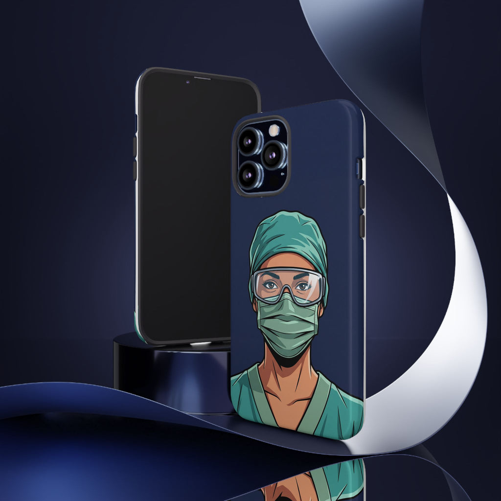 Nurse Illustrated Portrait Phone Case | iPhone & Samsung
