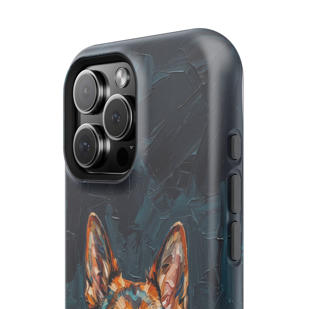 German Shepherd Phone Case | Palette Knife Painting Art — Tough Magnetic Case with Wireless Charging