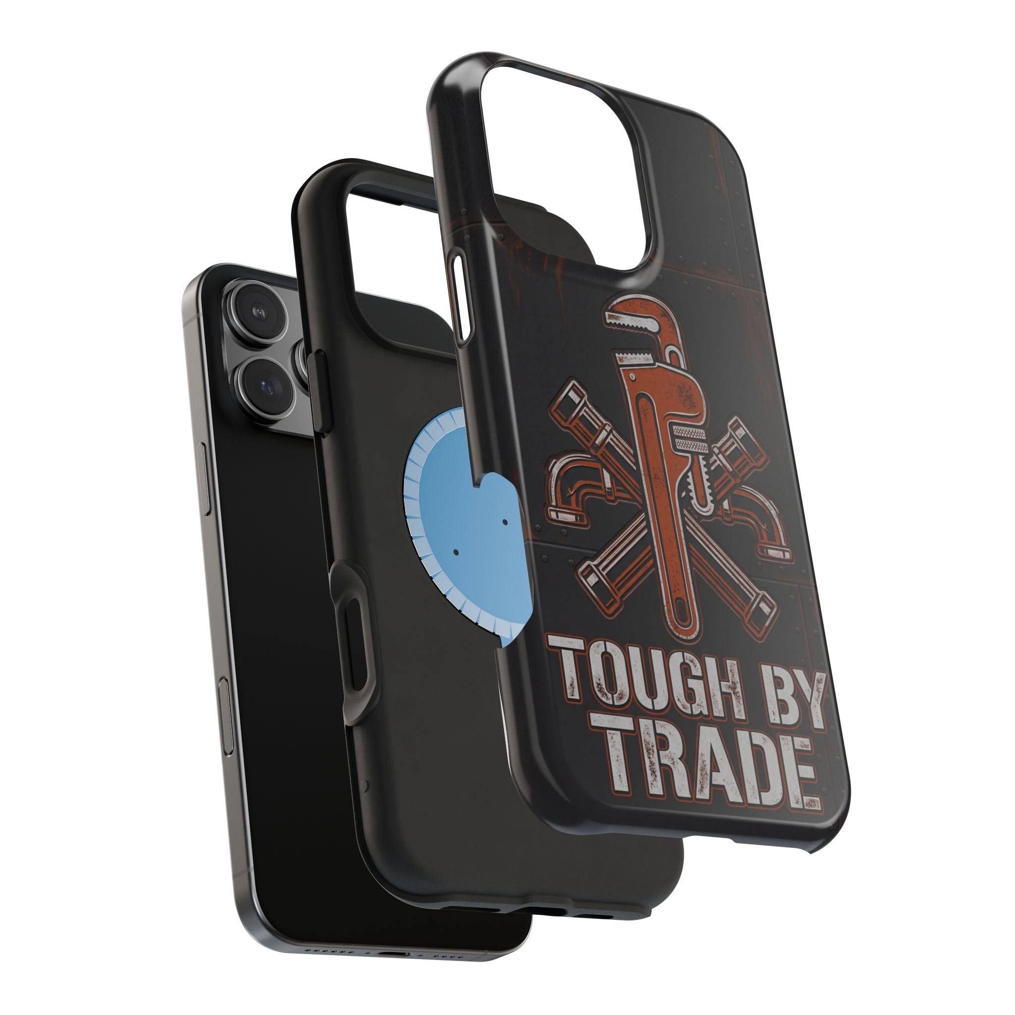 Tough By Trade Phone Case — Crossed Wrenches Wireless Charging Cover