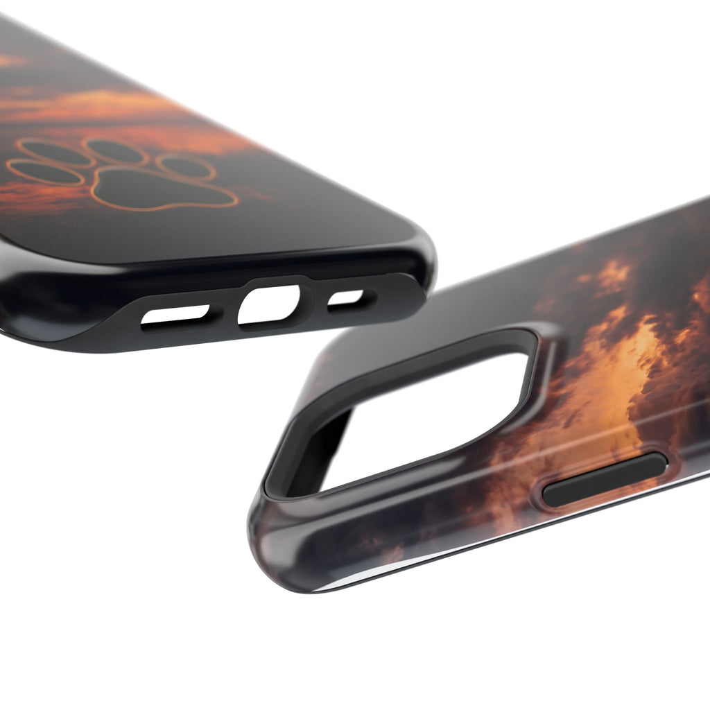 Paw Sunset Magnetic Impact-Resistant Phone Case for iPhone and Samsung Galaxy series