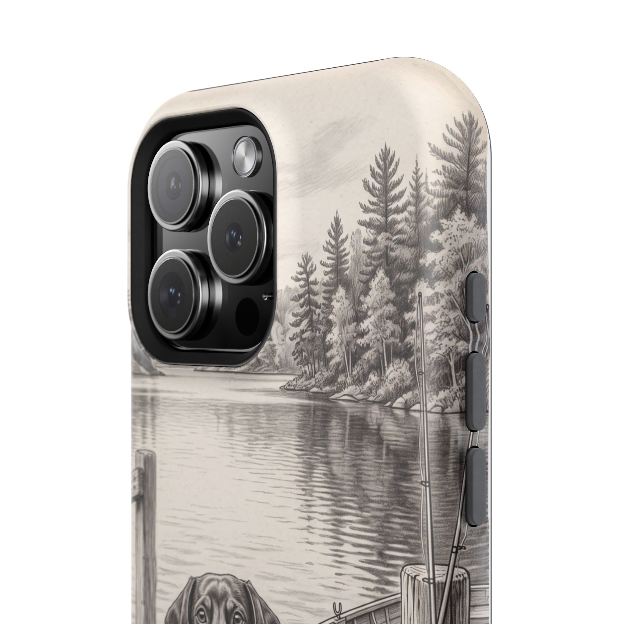 Personalized Dachshund Sunset Beach Phone Case — Wireless Charging Cover