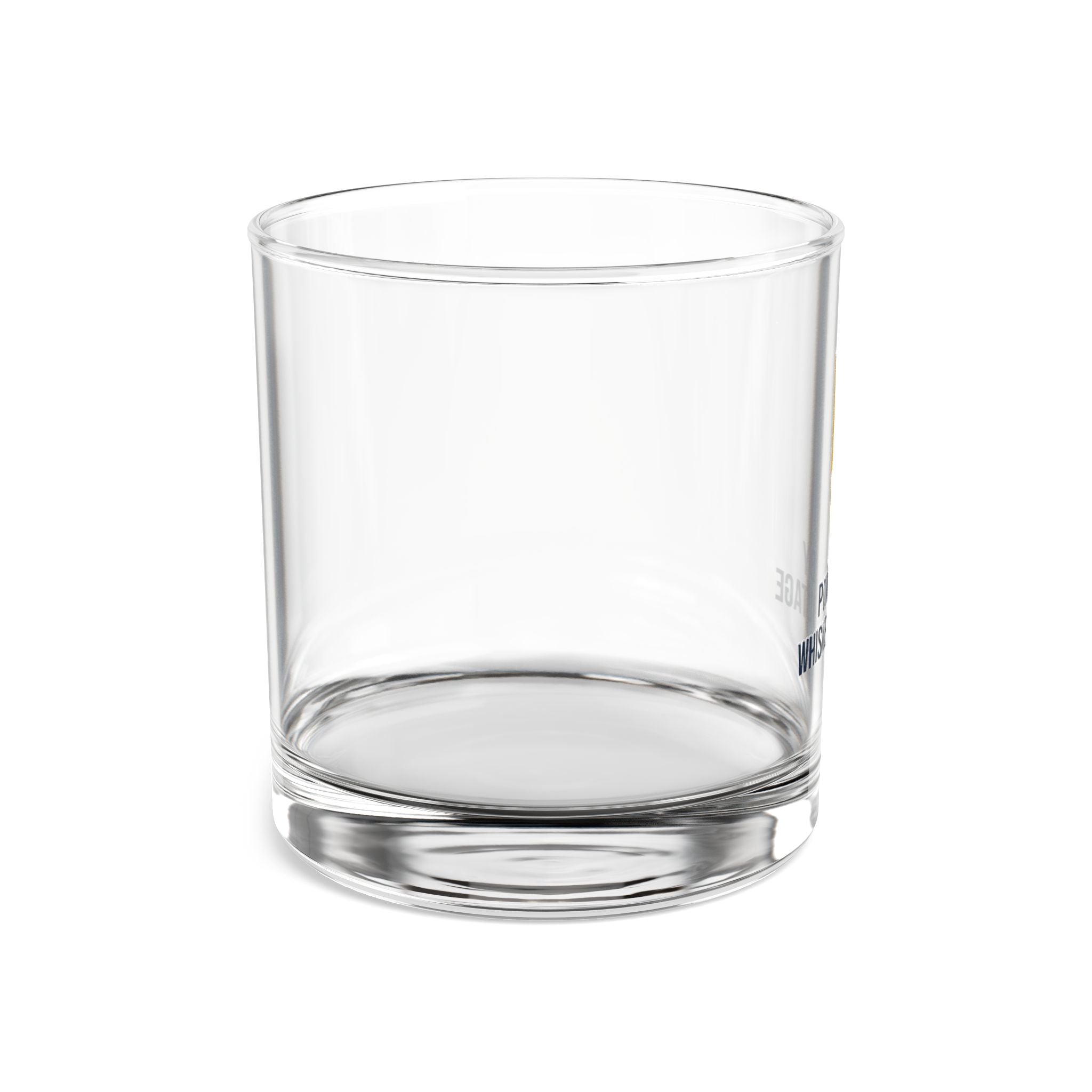 Powered By Whiskey & Voltage Rocks Glass 10oz — Gold Lightning Bolt Electrician Glass