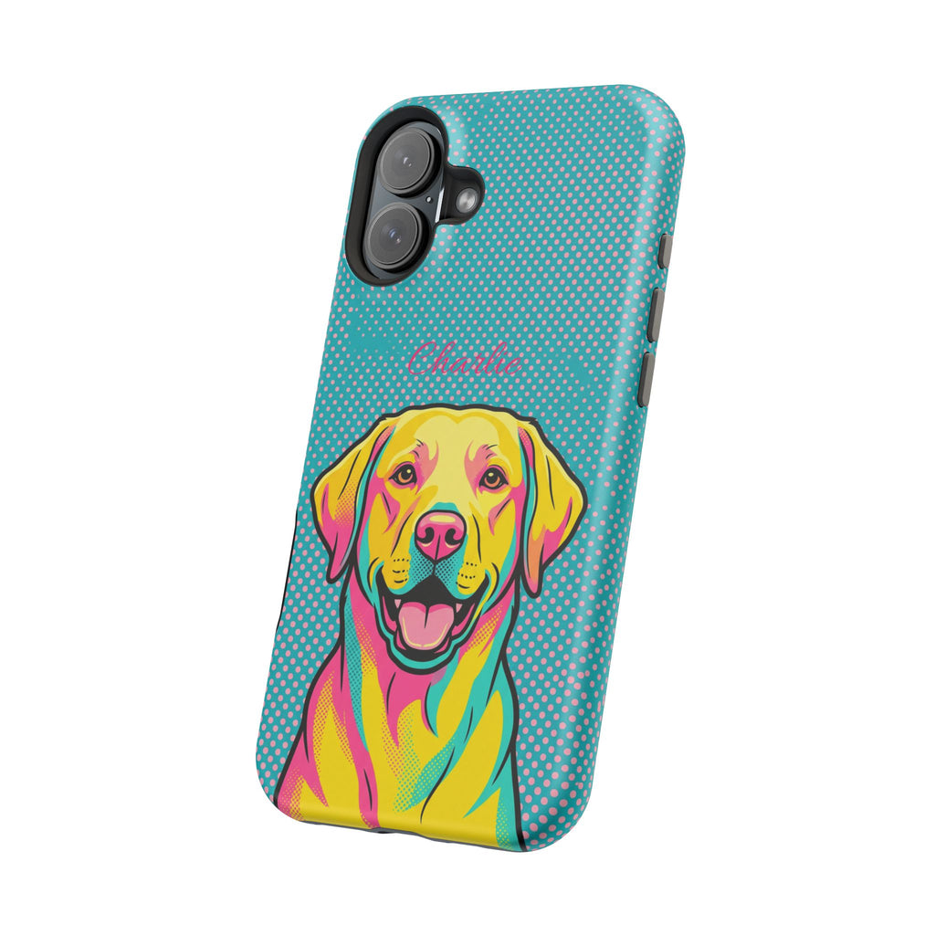 Personalized Pop Art Labrador Phone Case — Tough Magnetic Case with Wireless Charging