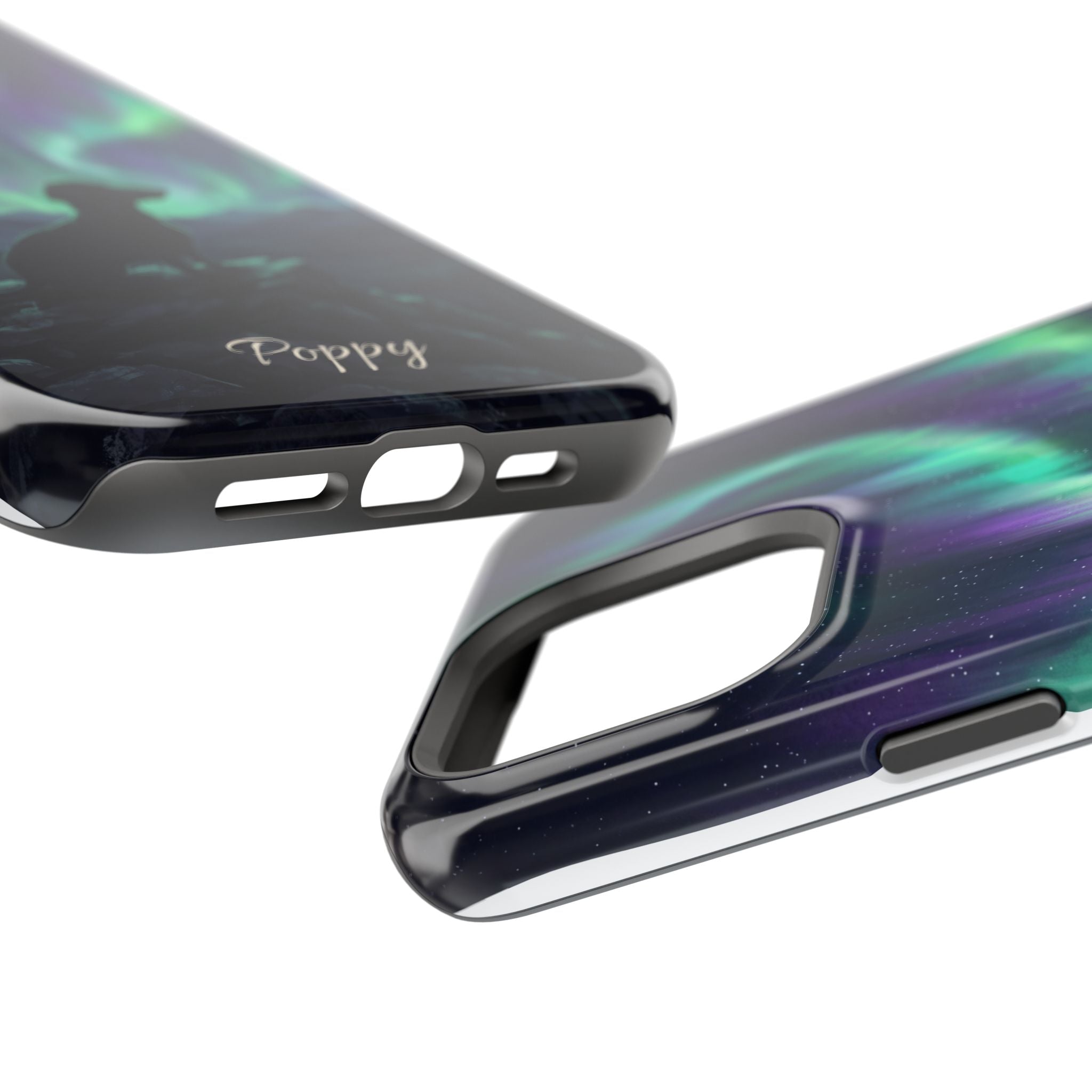 Personalized Dachshund Northern Lights Phone Case — Wireless Charging Cover