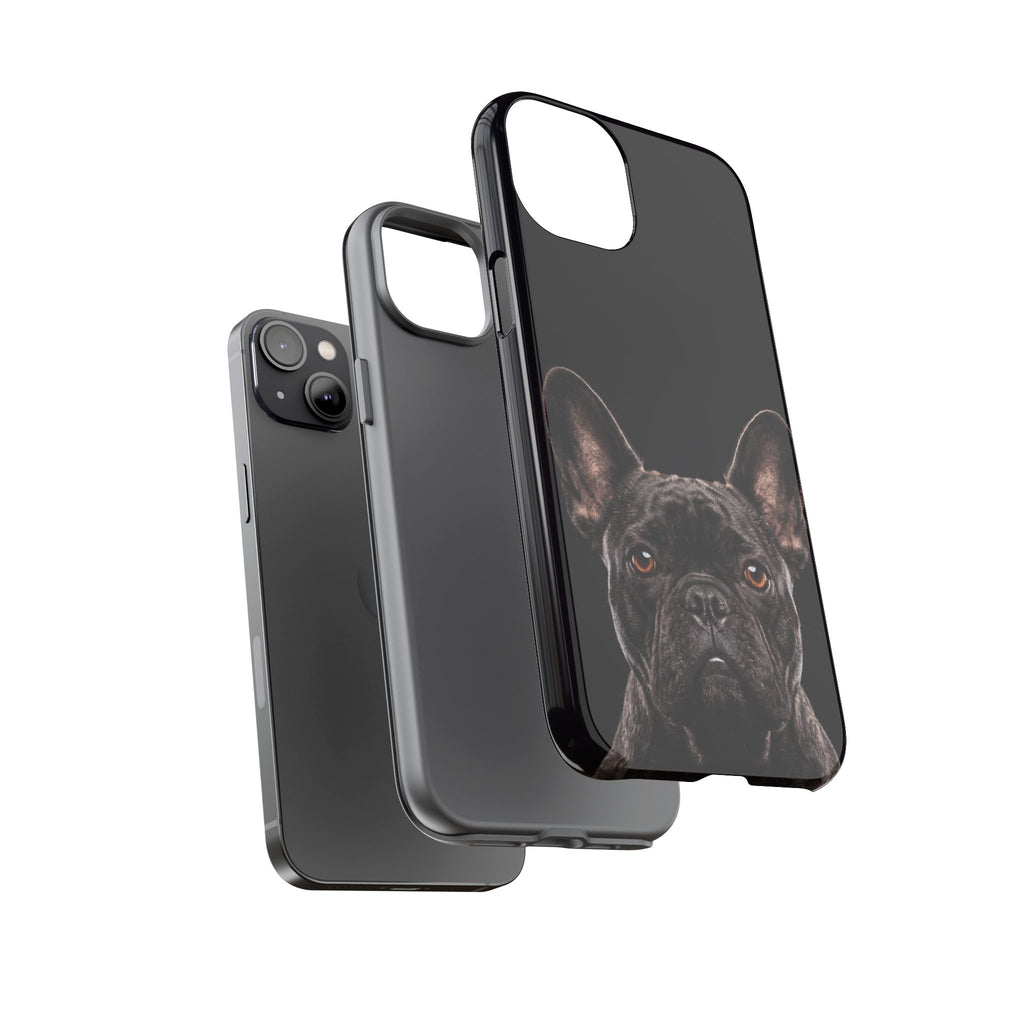 Front-Facing French Bulldog Phone Case | Dramatic Black Studio Portrait | Samsung & iPhone