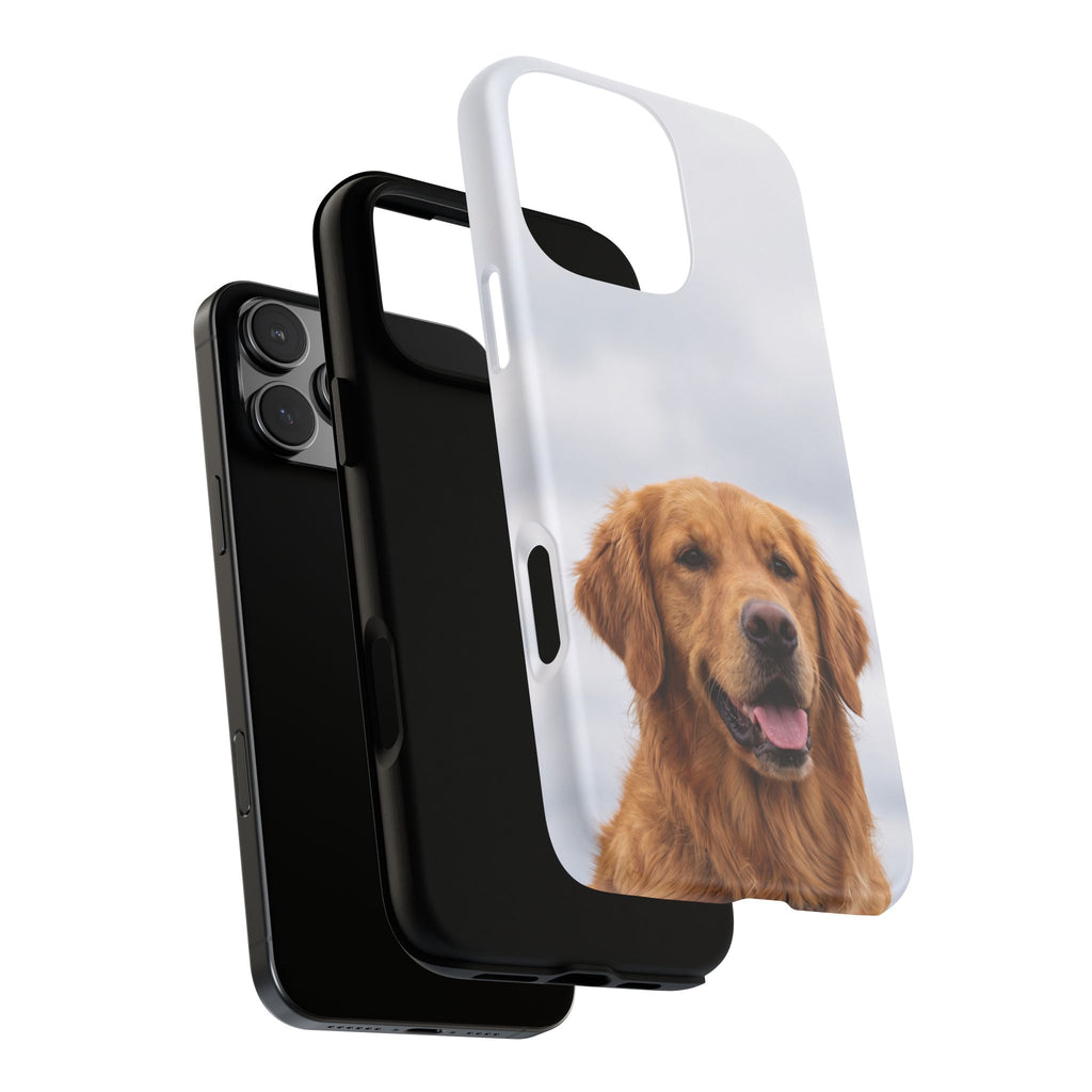 Golden Retriever Portrait Phone Case | Happy Dog Photo on Soft Sky Background | Samsung & iPhone