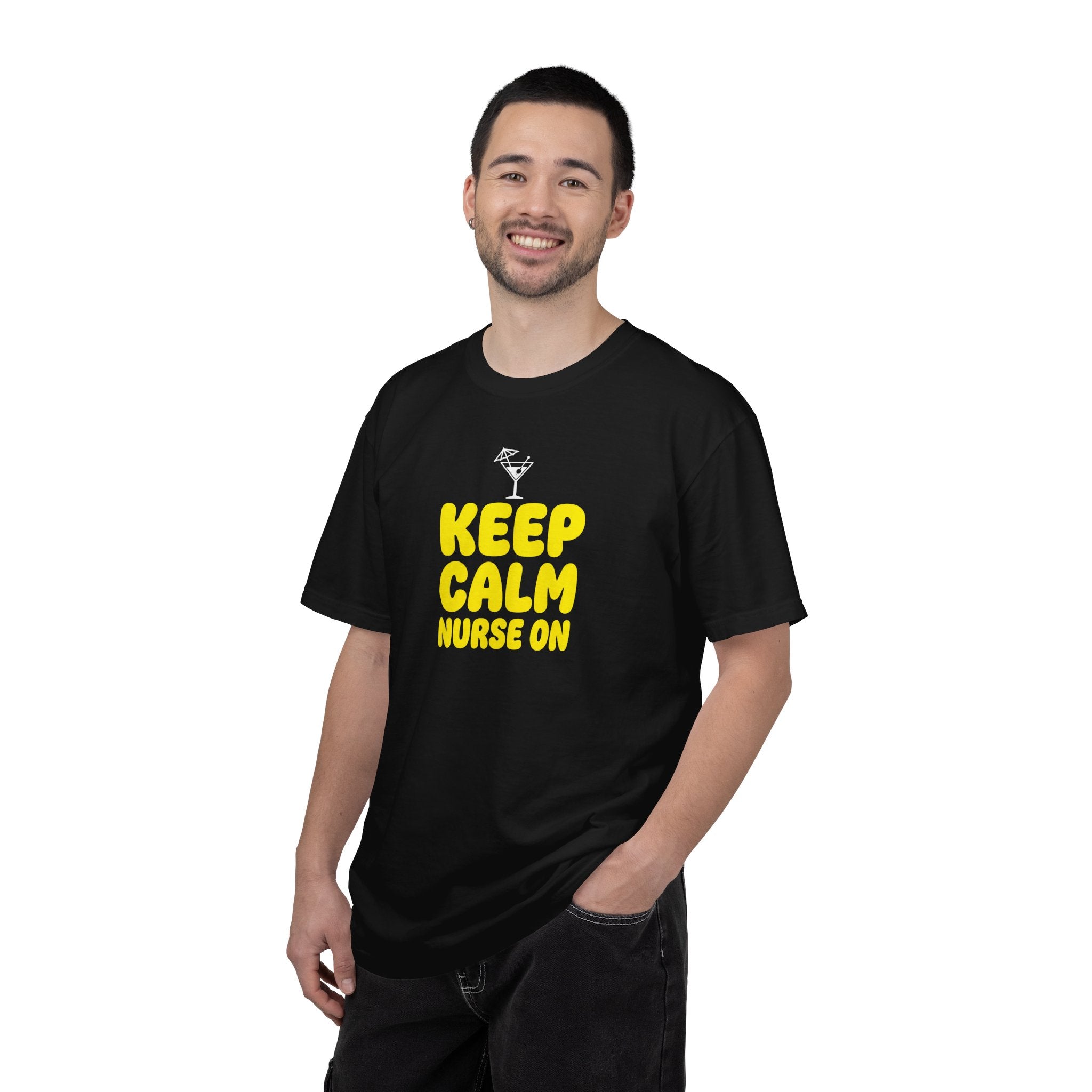Nurse T-Shirt - "Keep Calm Nurse On" Funny Nursing Quote Unisex Tee, Nurse Appreciation Gift
