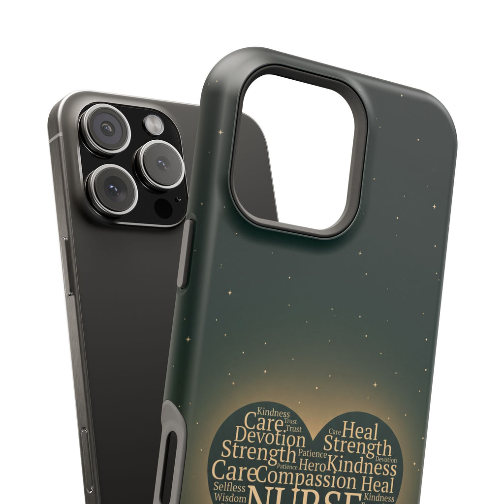 Nurse Heart Word and Art Phone Case — Impact-Resistant Wireless Charging Cover