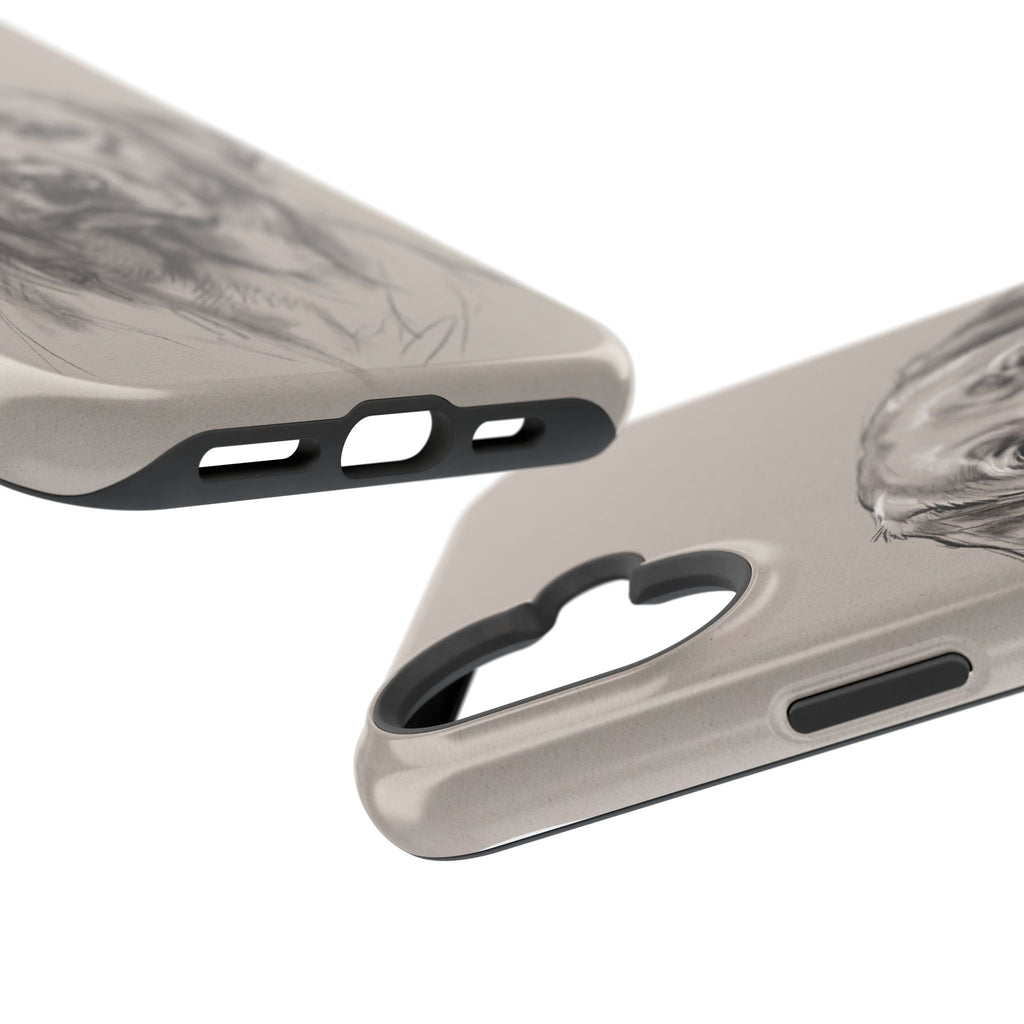 Charcoal Sketch Labrador Phone Case — Tough Magnetic Case with Wireless Charging