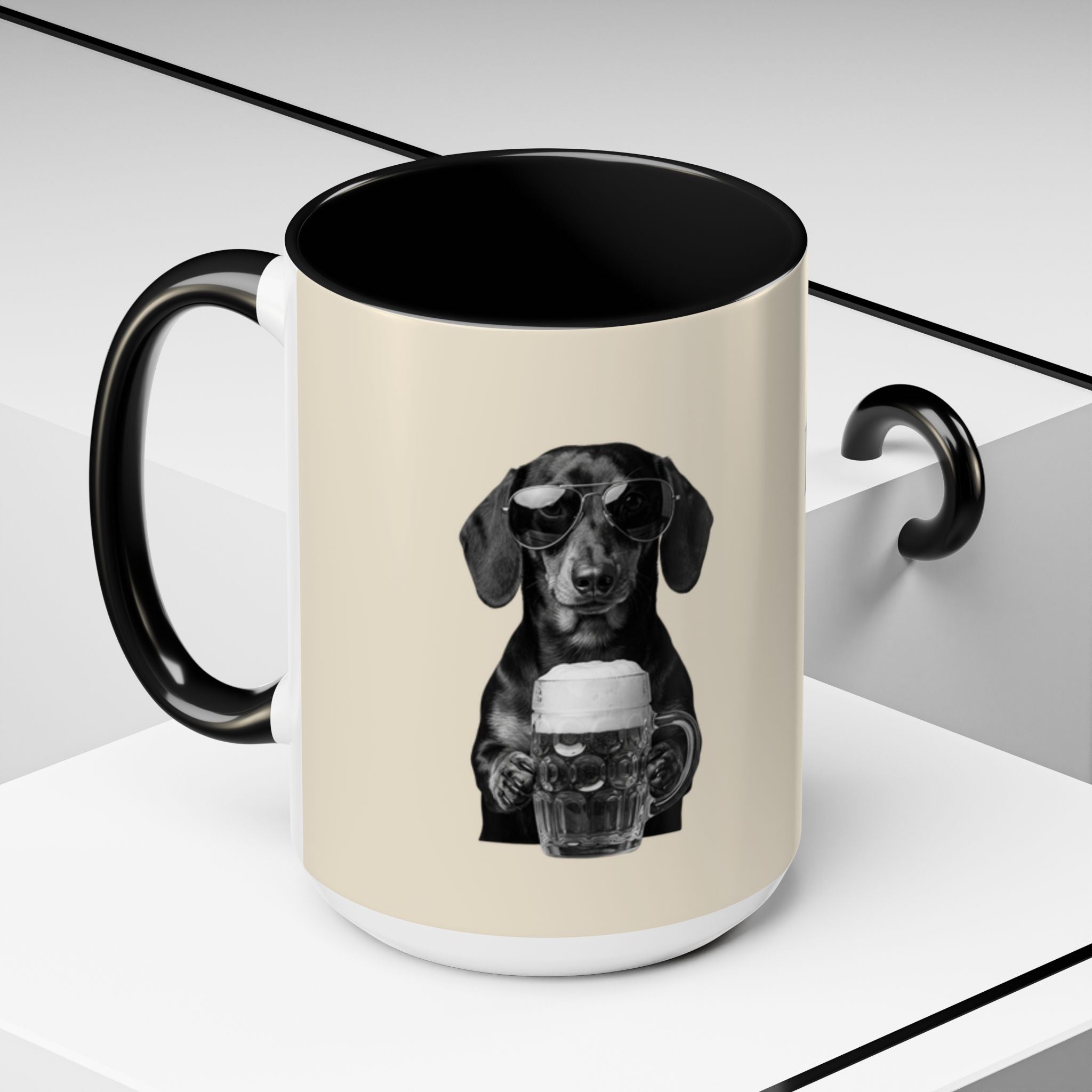 Personalized Dachshund Mug | Custom Name Coffee Mug | Funny Sausage Dog Gift | Beer Lover Dog Mug