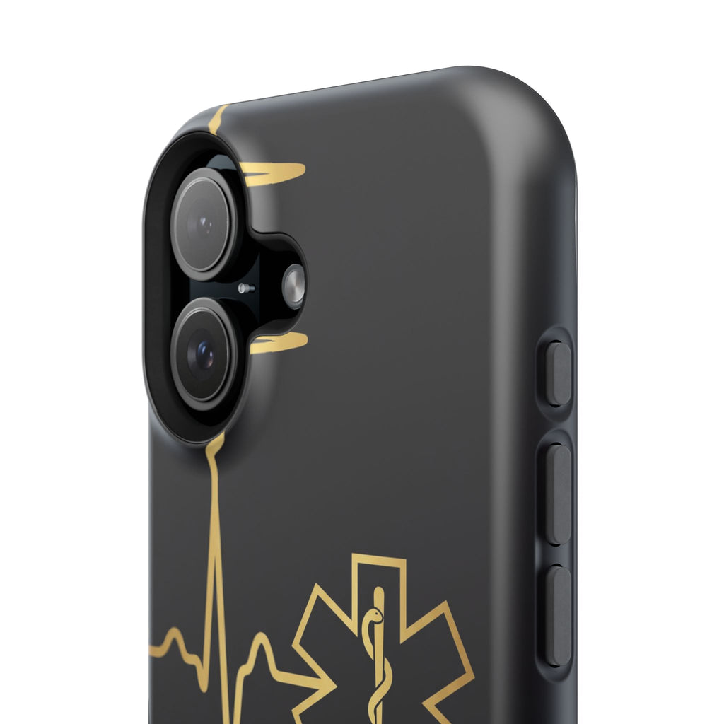 Paramedic/EMT Heartbeat Line Phone Case — Magnetic Wireless Charging Cover