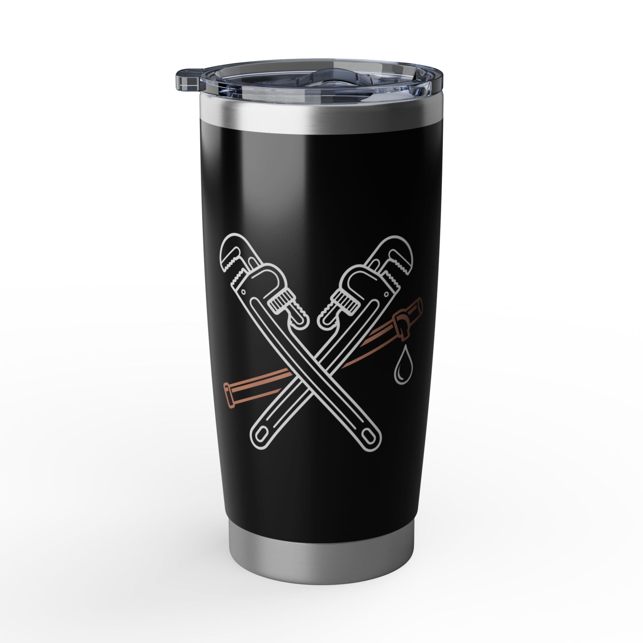 Funny Plumber Tumbler – "Keep Calm And Call A Plumber" Black Design 20 oz