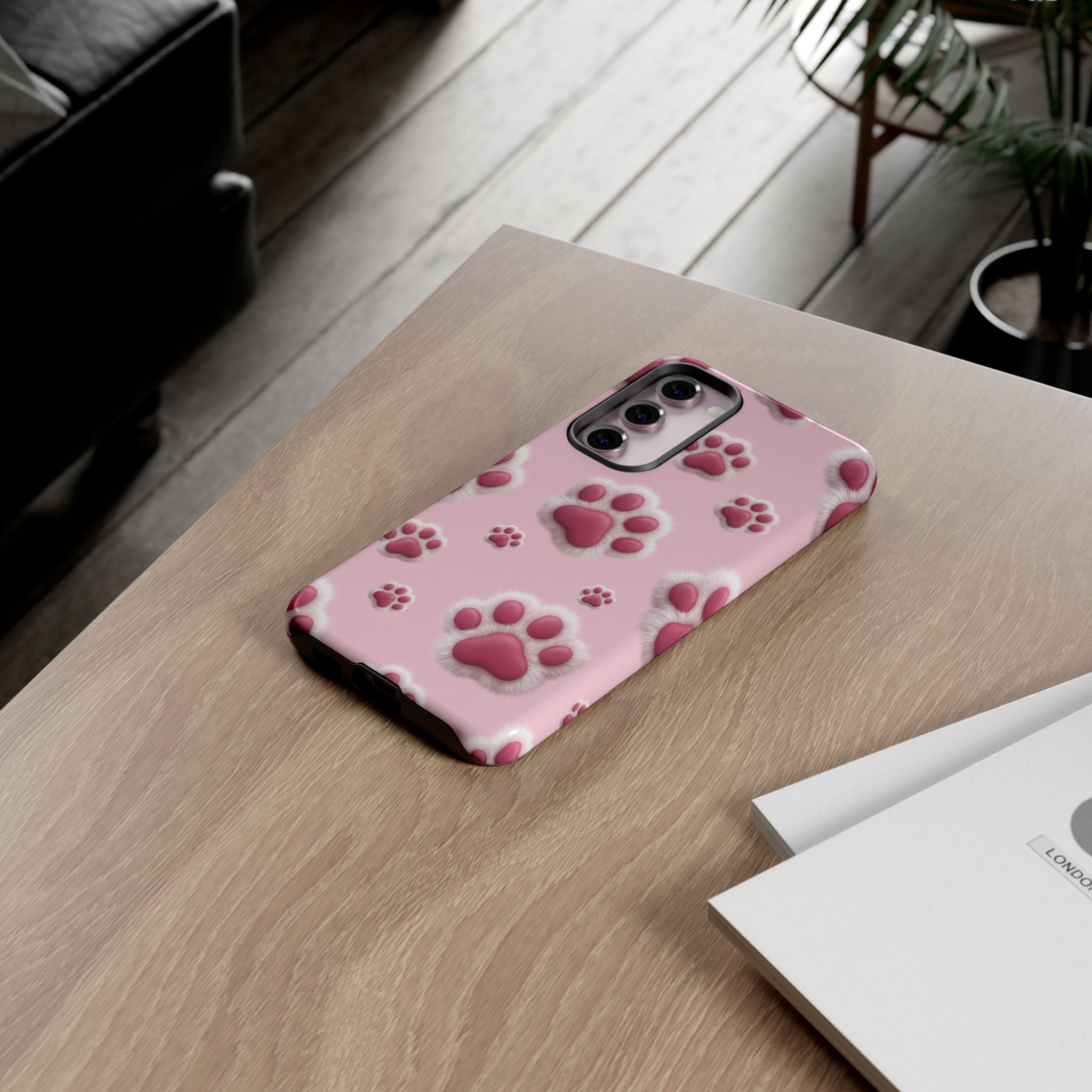 iphone & Samsung - Pink Paws Tough Phone Case — Cute Protective iPhone Cover