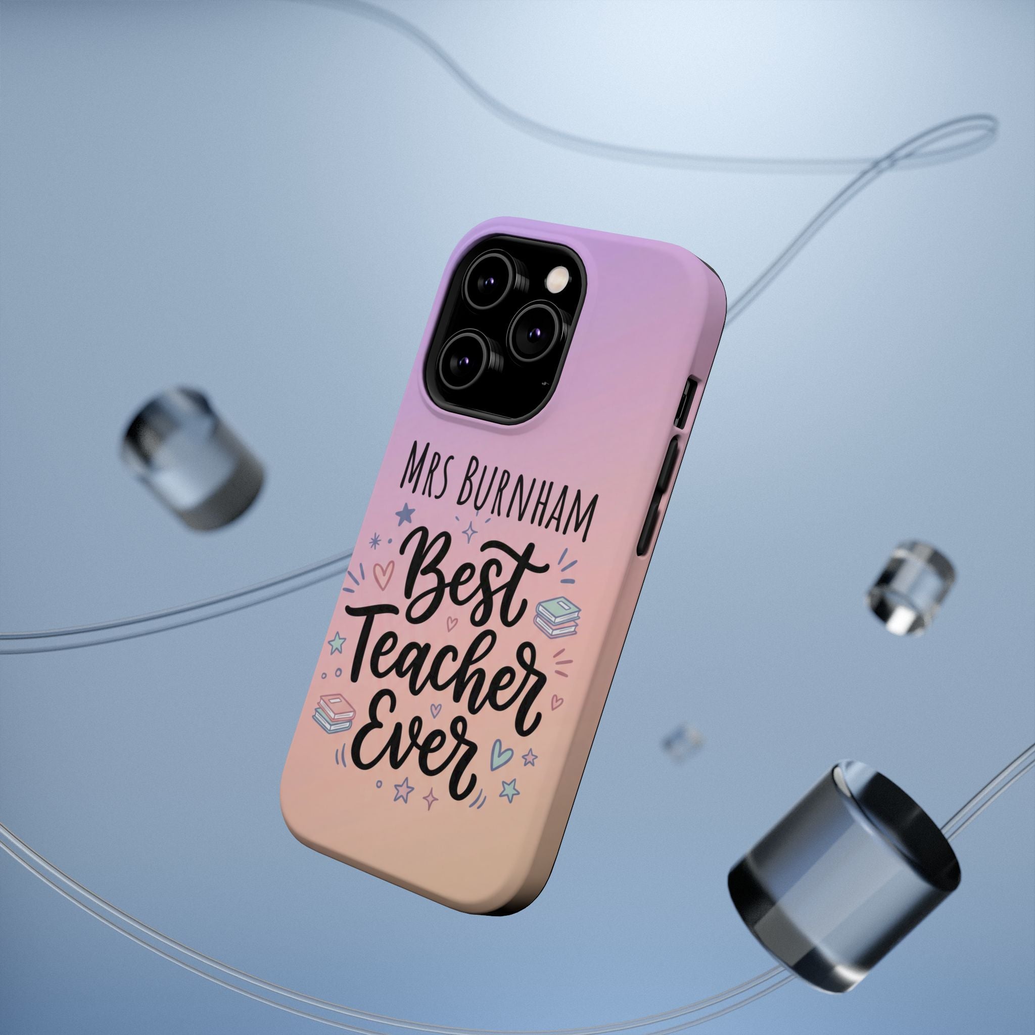 Best Teacher Ever Personalized Phone Case — Wireless Charging Cover