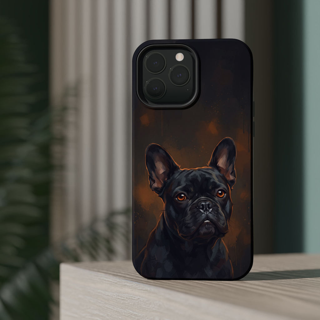 French Bulldog Portrait Phone Case — Impact-Resistant Wireless Charging Cover