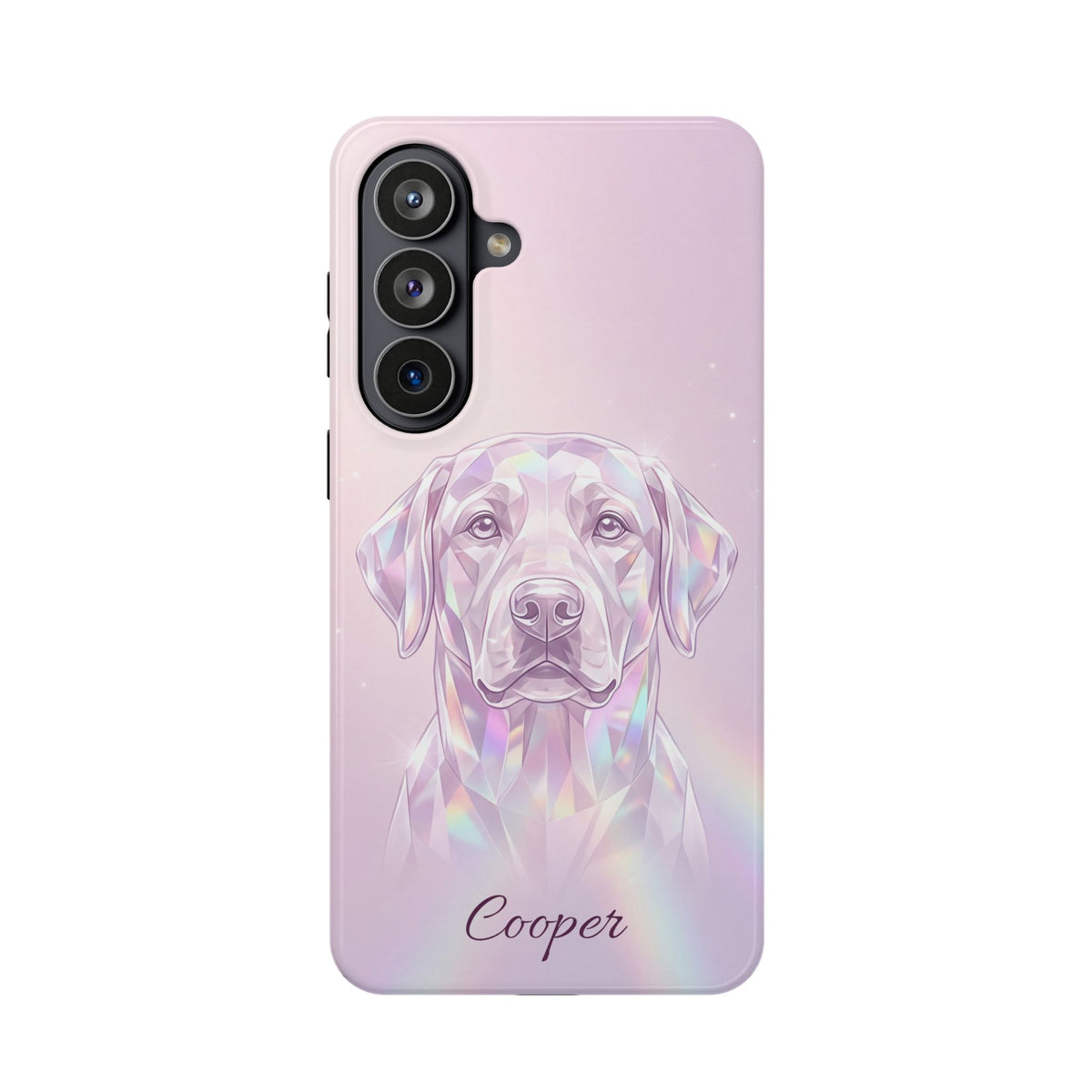 Personalized Crystal Prism Labrador Phone Case — Tough Magnetic Case with Wireless Charging