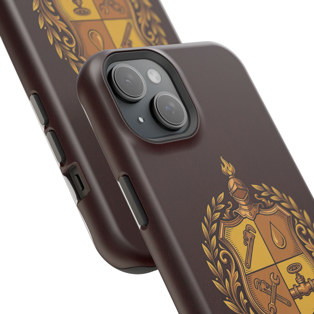 Plumber Crest Phone Case — Heraldic Shield Wireless Charging Cover