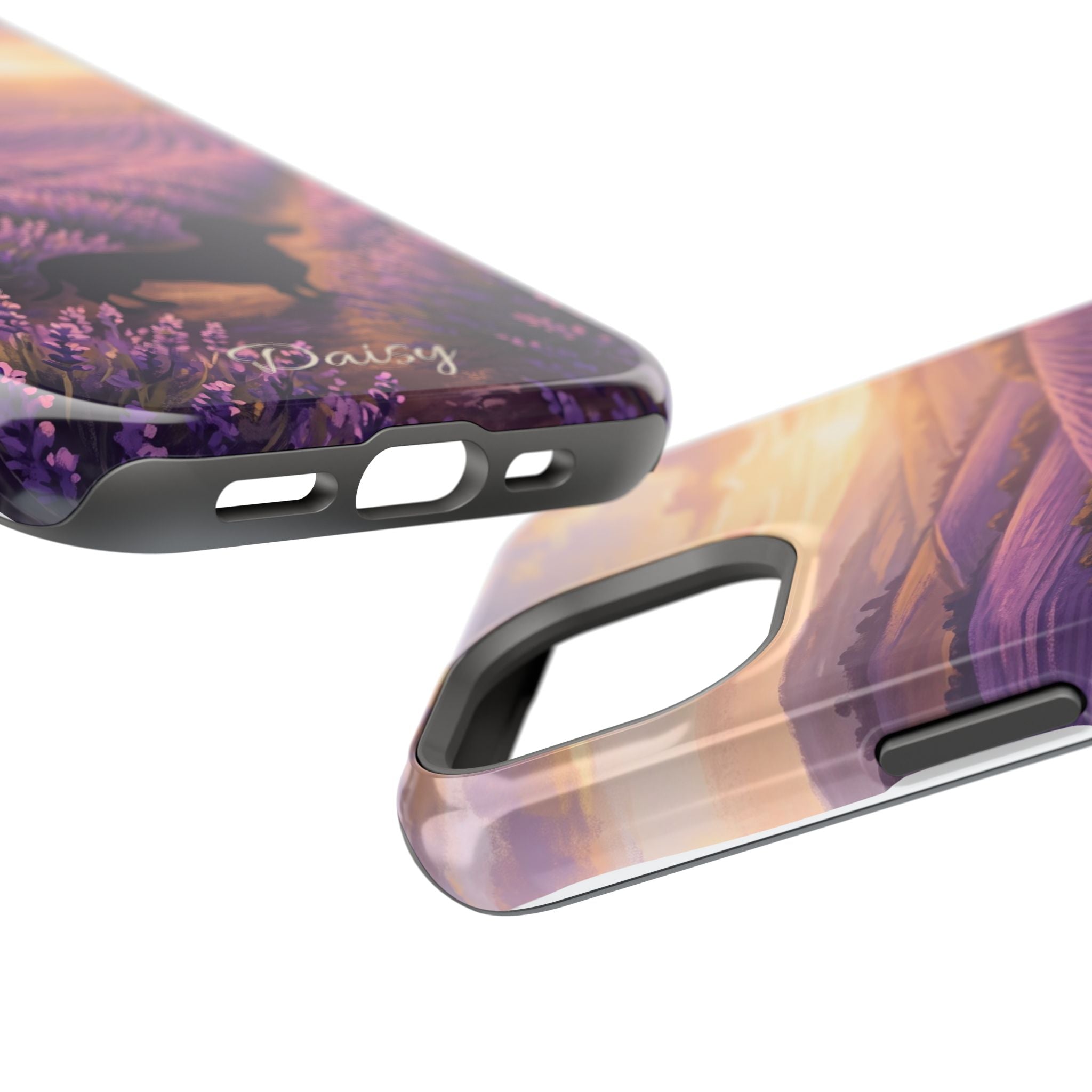 Personalized Dachshund Lavender Field Phone Case — Wireless Charging Cover