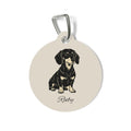 Personalized Dachshund Pet Tag – Custom Photo & Name Dog ID Tag