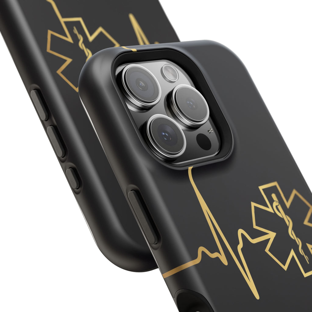 Paramedic/EMT Heartbeat Line Phone Case — Magnetic Wireless Charging Cover