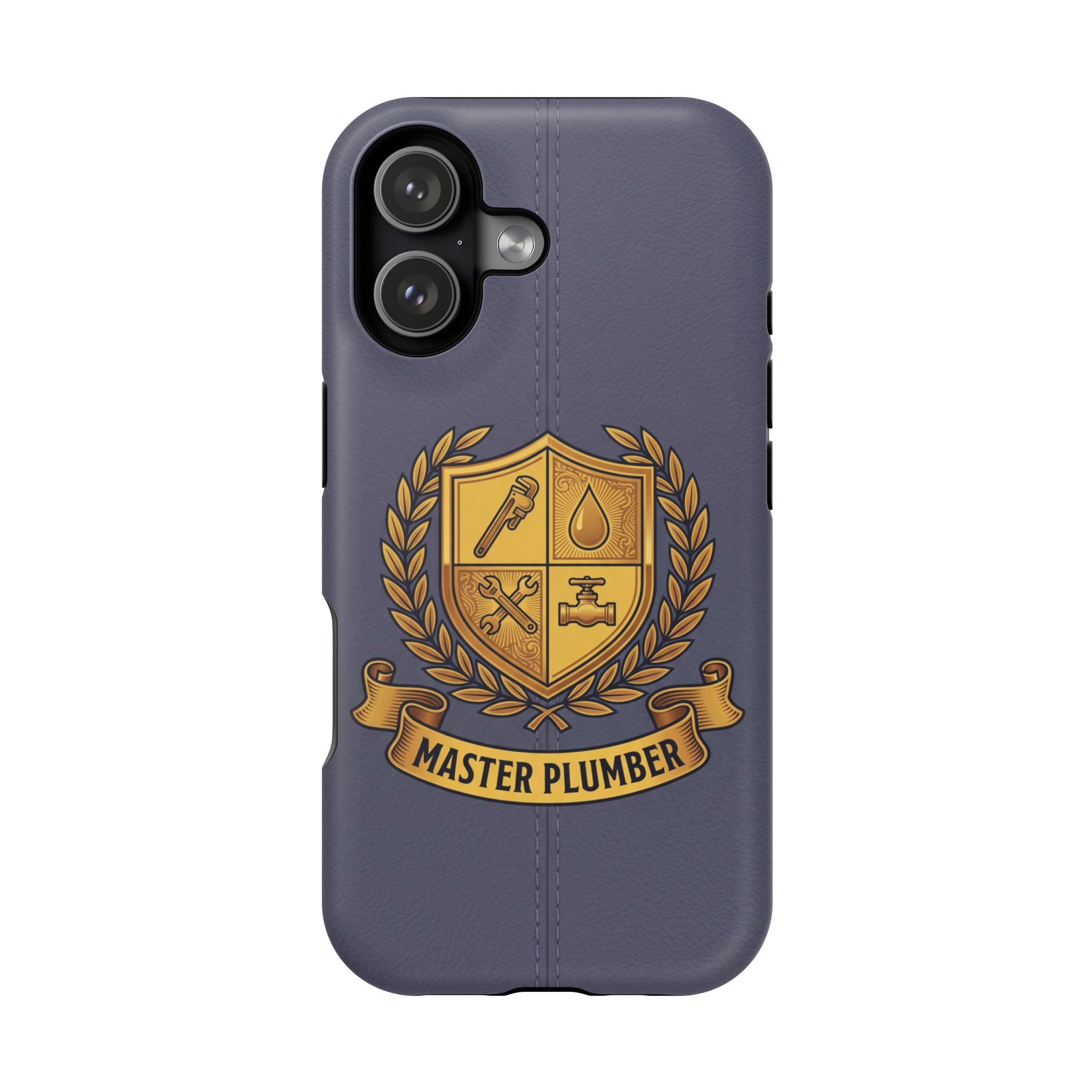 Master Plumber Crest Phone Case — Heraldic Shield Wireless Charging Cover