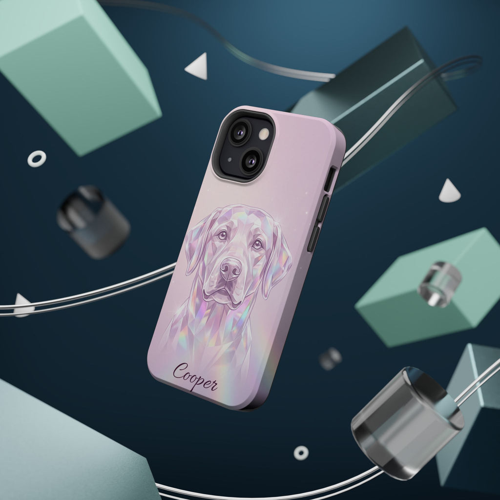 Personalized Crystal Prism Labrador Phone Case — Tough Magnetic Case with Wireless Charging