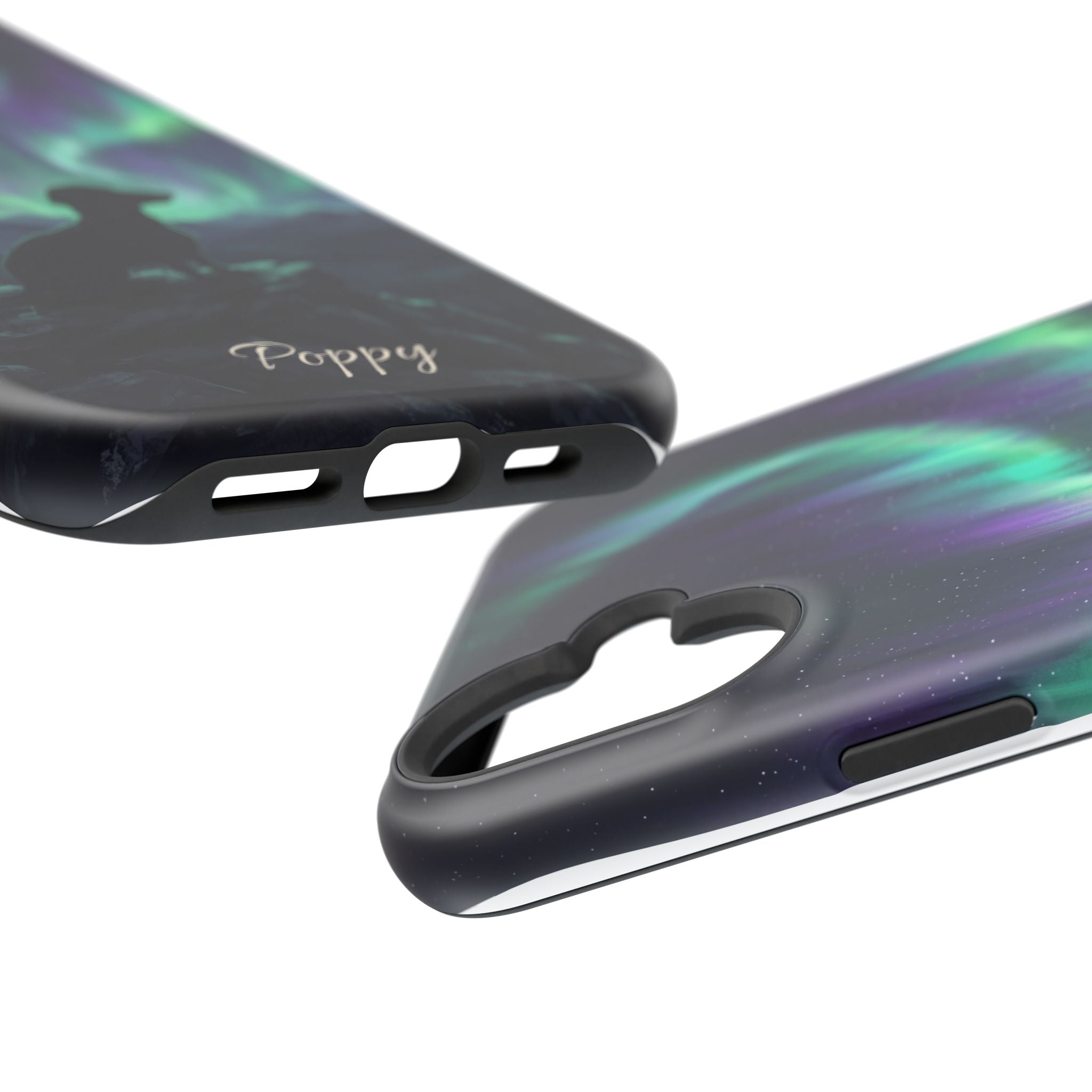 Personalized Dachshund Northern Lights Phone Case — Wireless Charging Cover