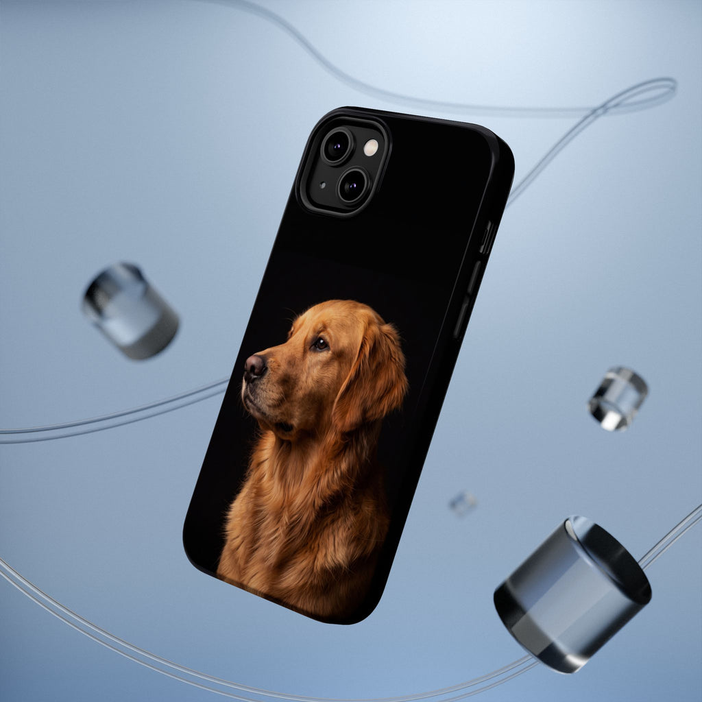 Golden Retriever Portrait Phone Case — Impact-Resistant Wireless Charging Cover
