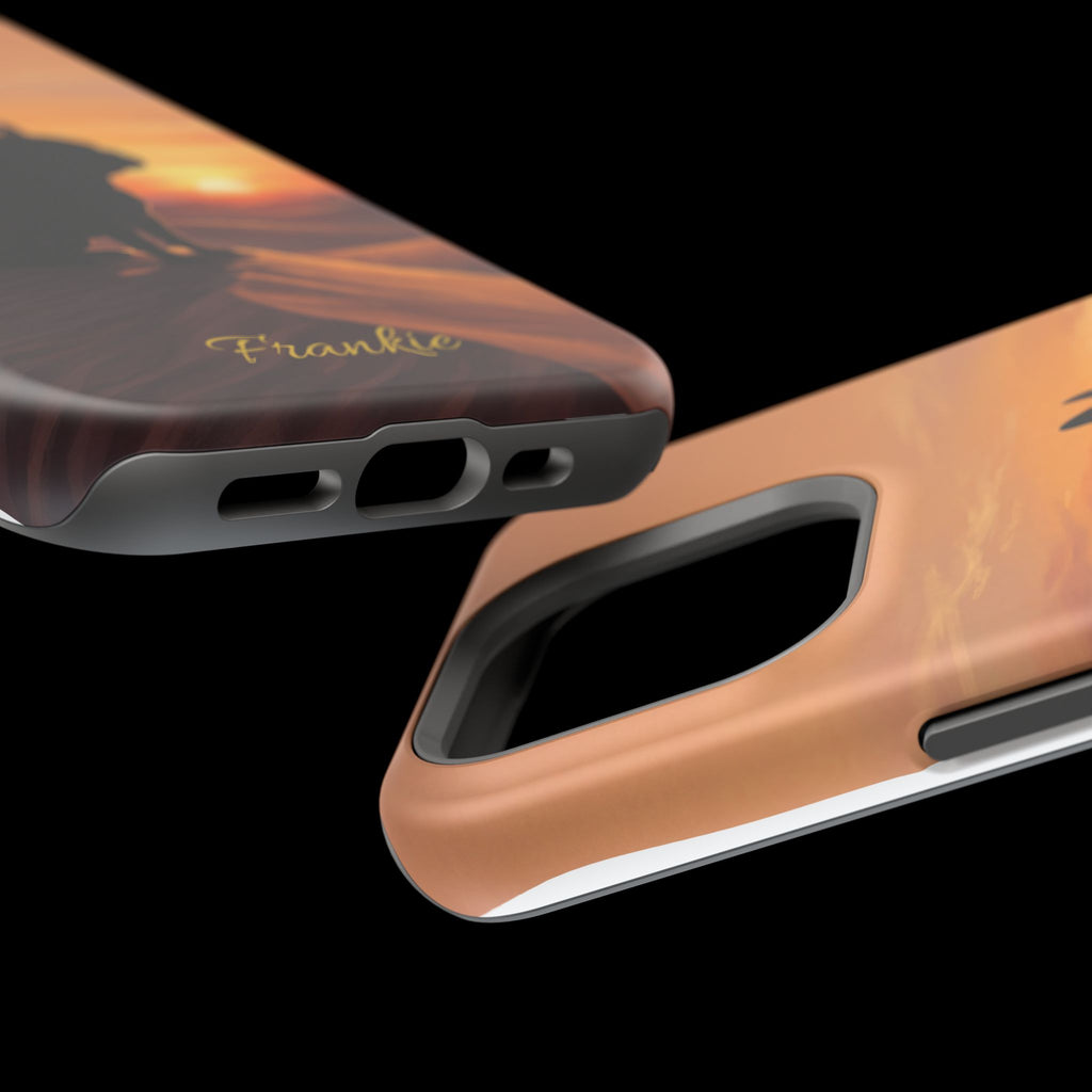 Personalized French Bulldog Desert Sunset Phone Case — Wireless Charging Cover