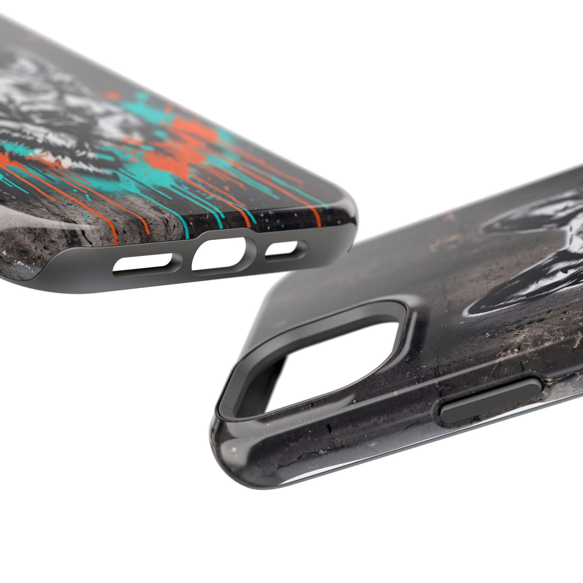 German Shepherd Phone Case | Graffiti Street Art — Tough Magnetic Case with Wireless Charging