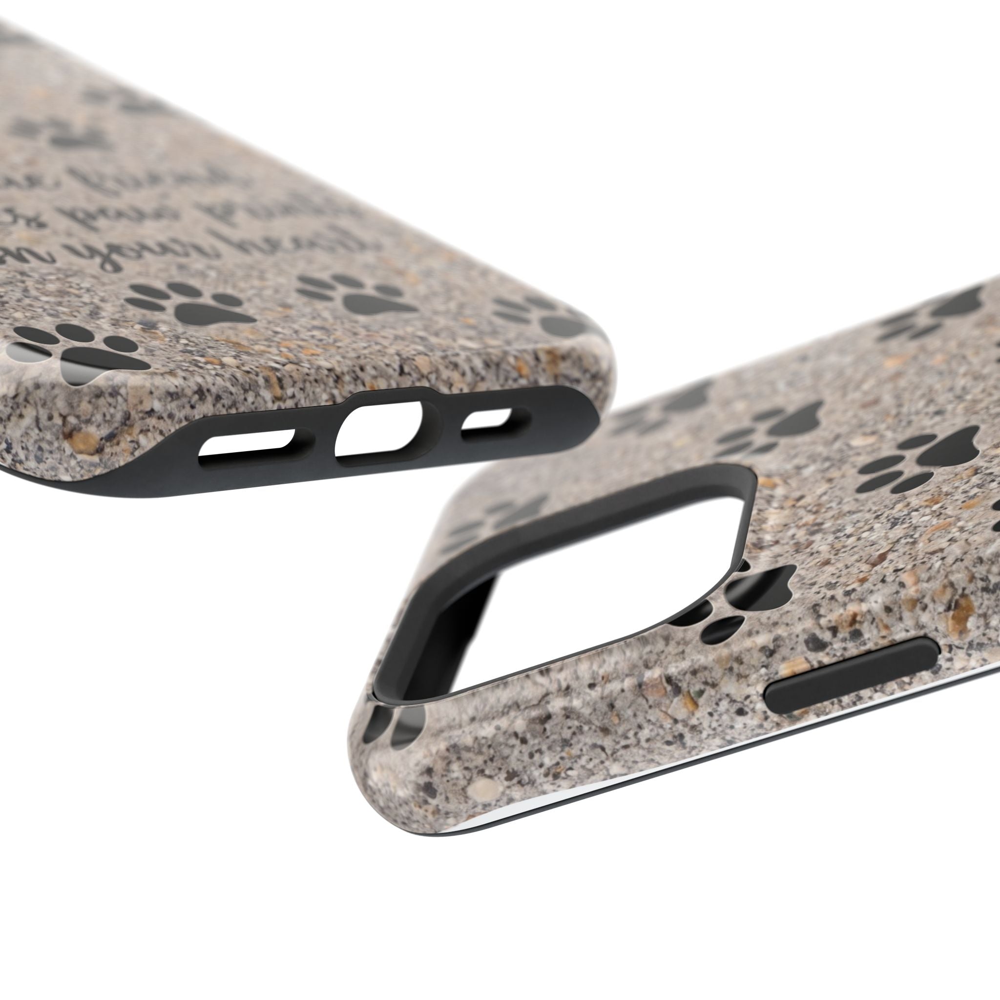 A True Friend Leaves Paw Prints Phone Case — Impact-Resistant Wireless Charging Cover