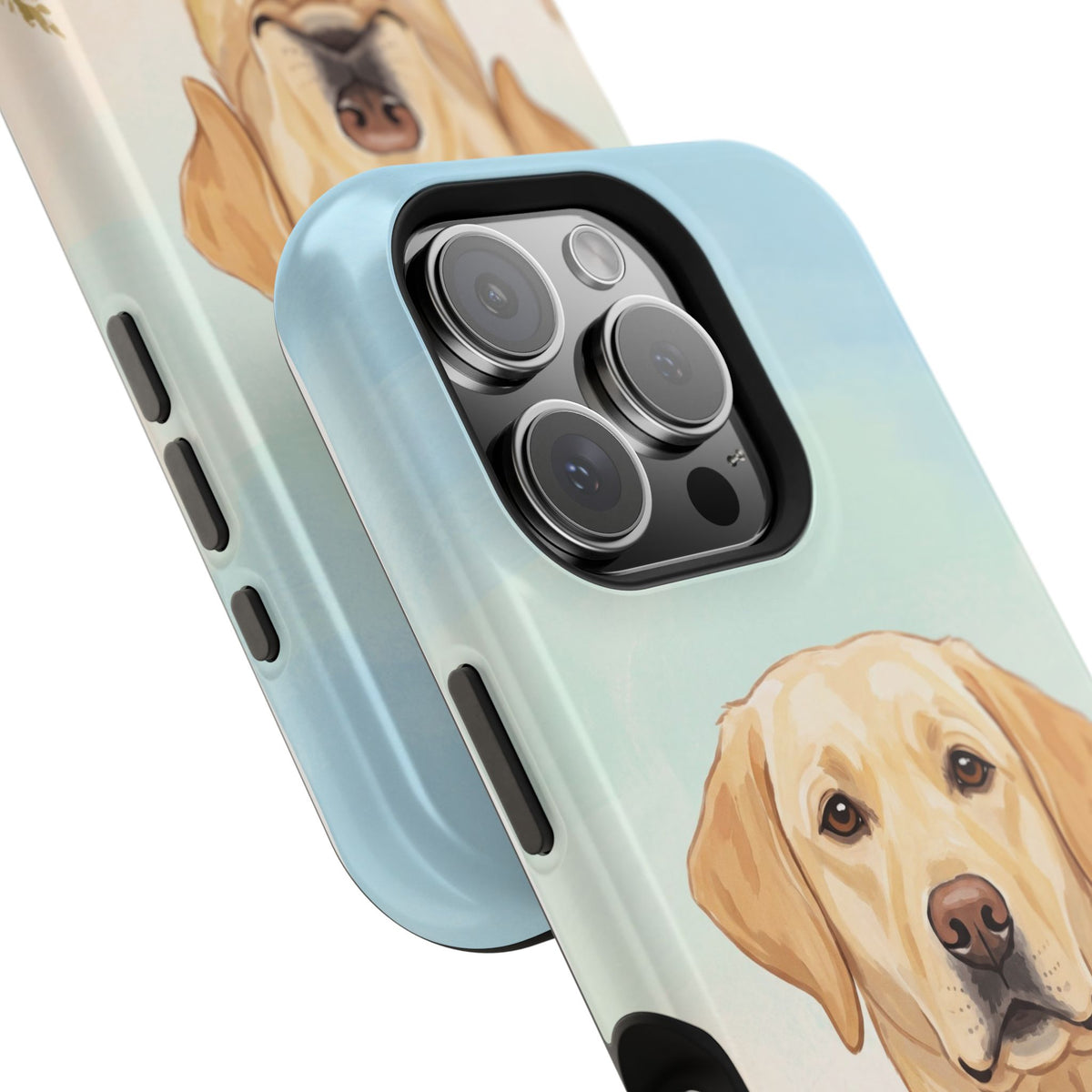 Labrador Wildflower Painting Phone Case — Tough Magnetic Case with Wireless Charging