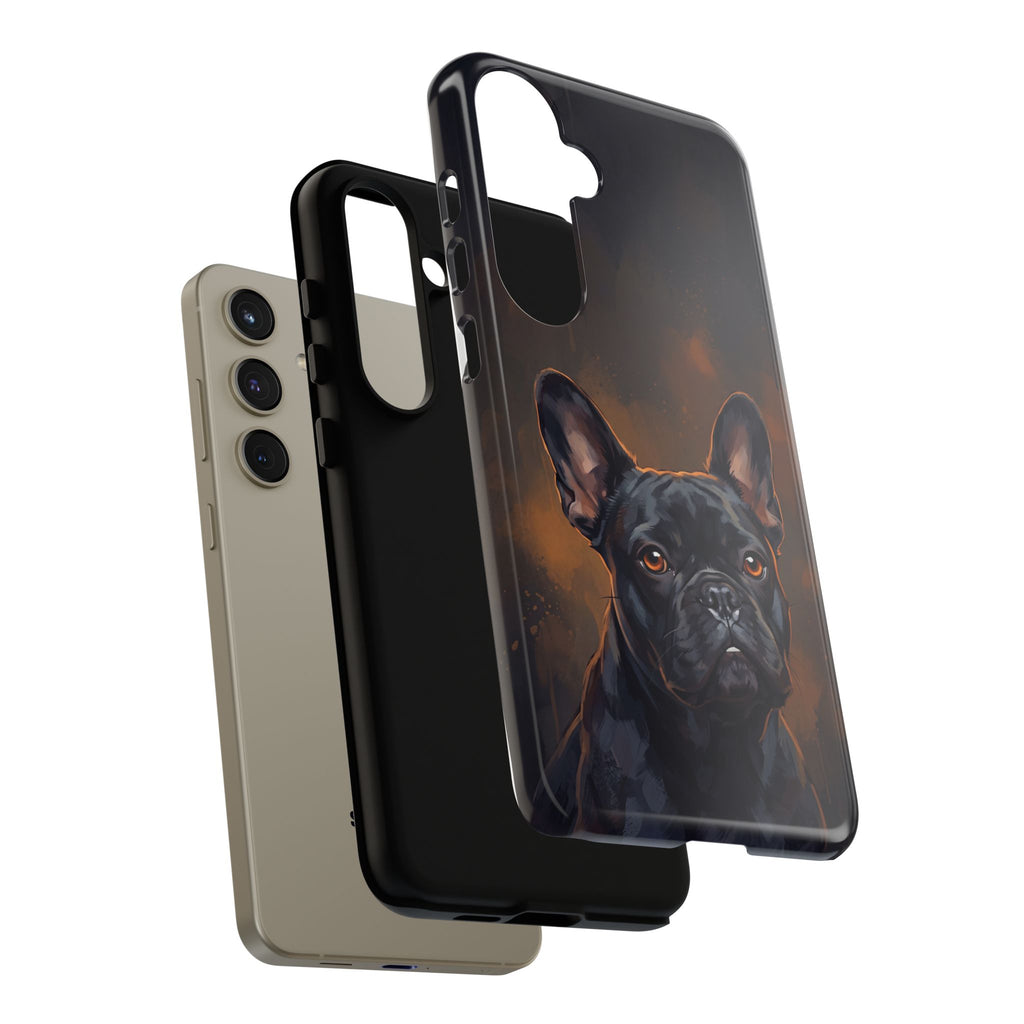 Moody French Bulldog Portrait Phone Case | Dramatic Studio Photography Style | iPhone & Samsung