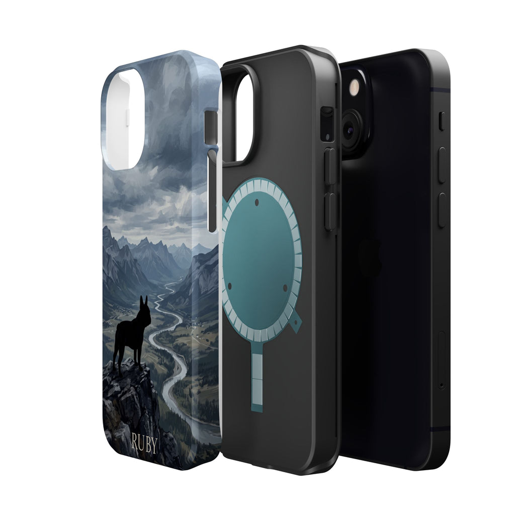 Personalized French Bulldog Mountain Valley Phone Case — Wireless Charging Cover
