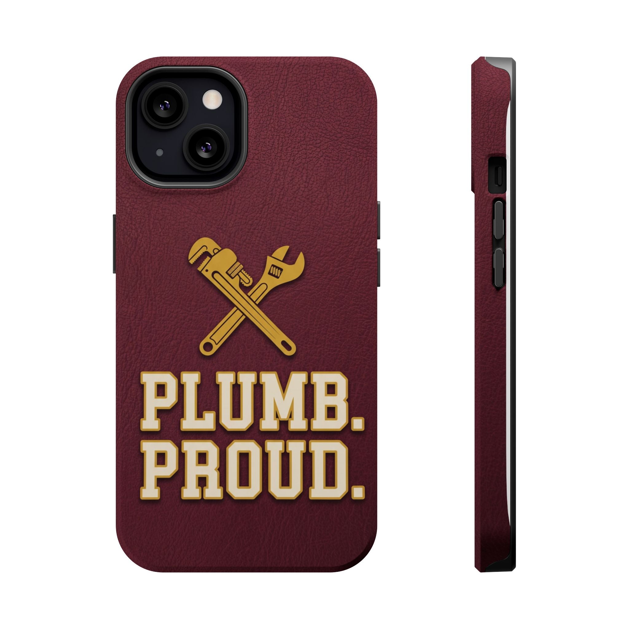 Plumb. Proud. Phone Case — Crossed Wrenches Wireless Charging Cover