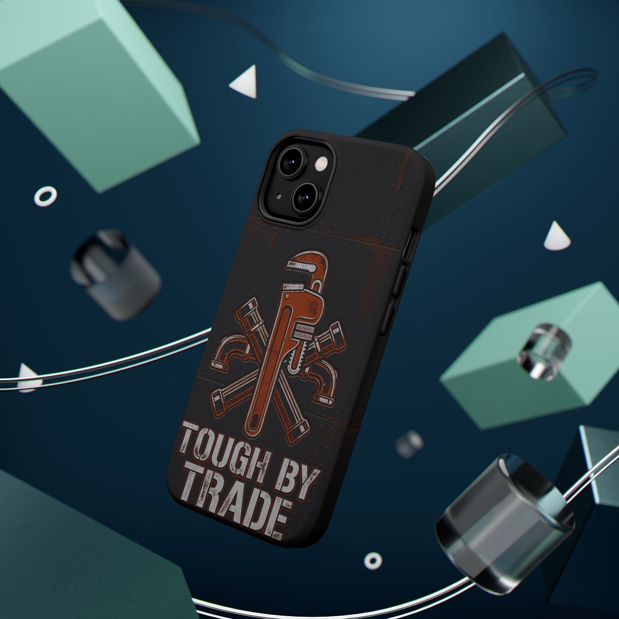 Tough By Trade Phone Case — Crossed Wrenches Wireless Charging Cover
