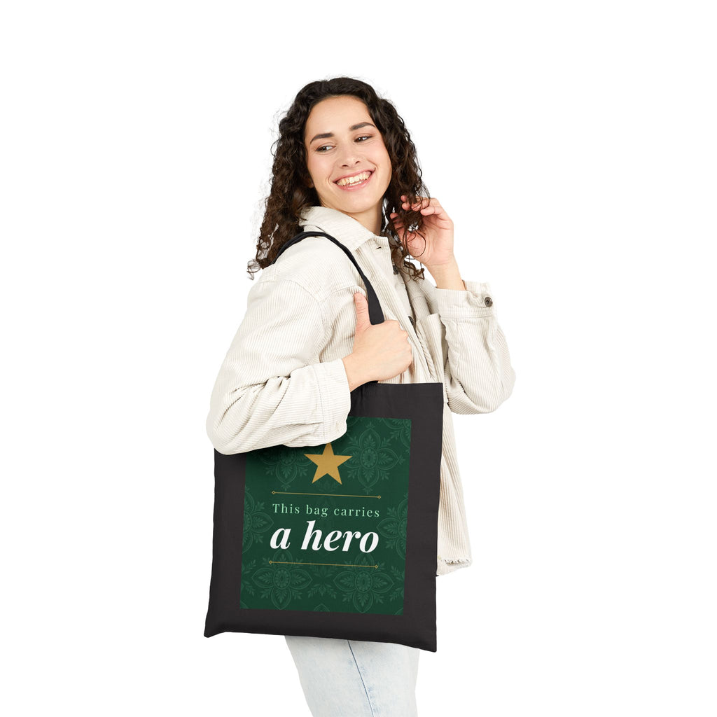 Nurse Tote Bag – This bag carries a hero – Cotton Canvas Tote Bag for Nurses
