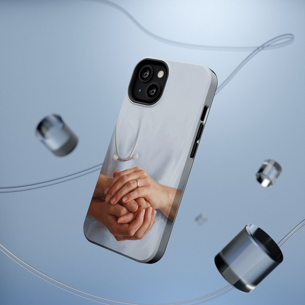 Impact-Resistant Phone Case — Caring Hands Wireless Charging Cover