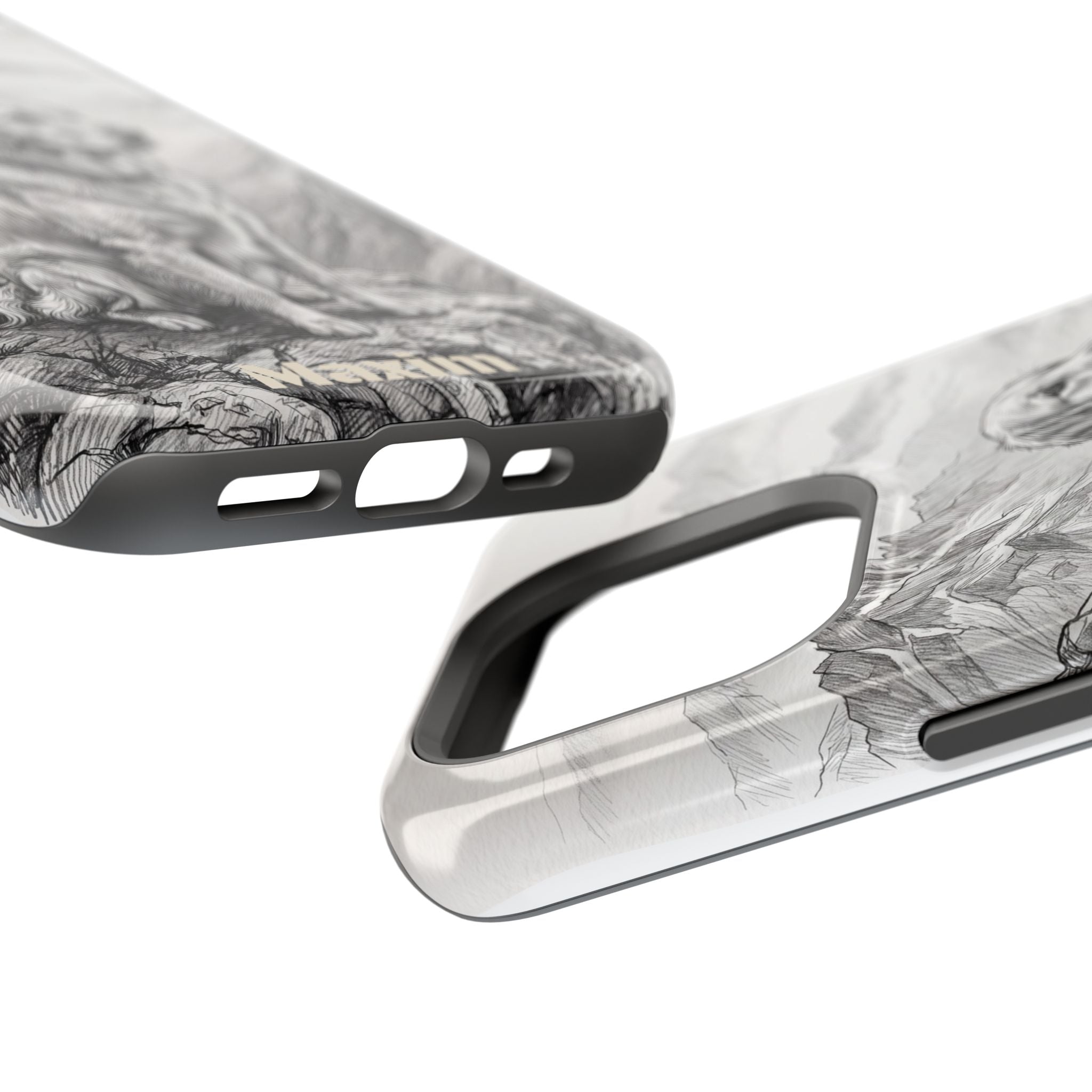 Personalized Golden Retriever Mountain Peak Phone Case — Wireless Charging Cover