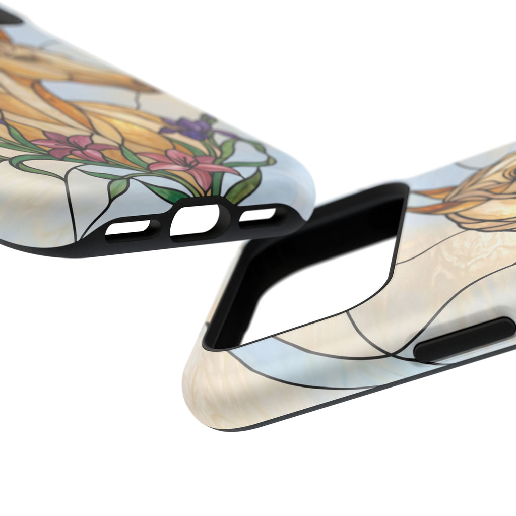 Floral Stained Glass Horse Phone Case — Tough Magnetic Case with Wireless Charging