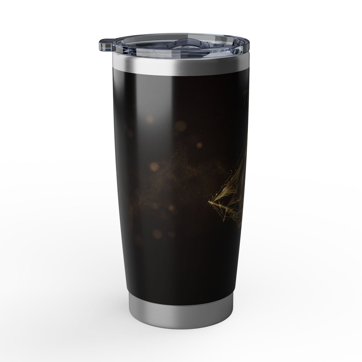 Sailing Personalized Tumbler | Gold Smoke Art — 20 oz Stainless Travel Mug