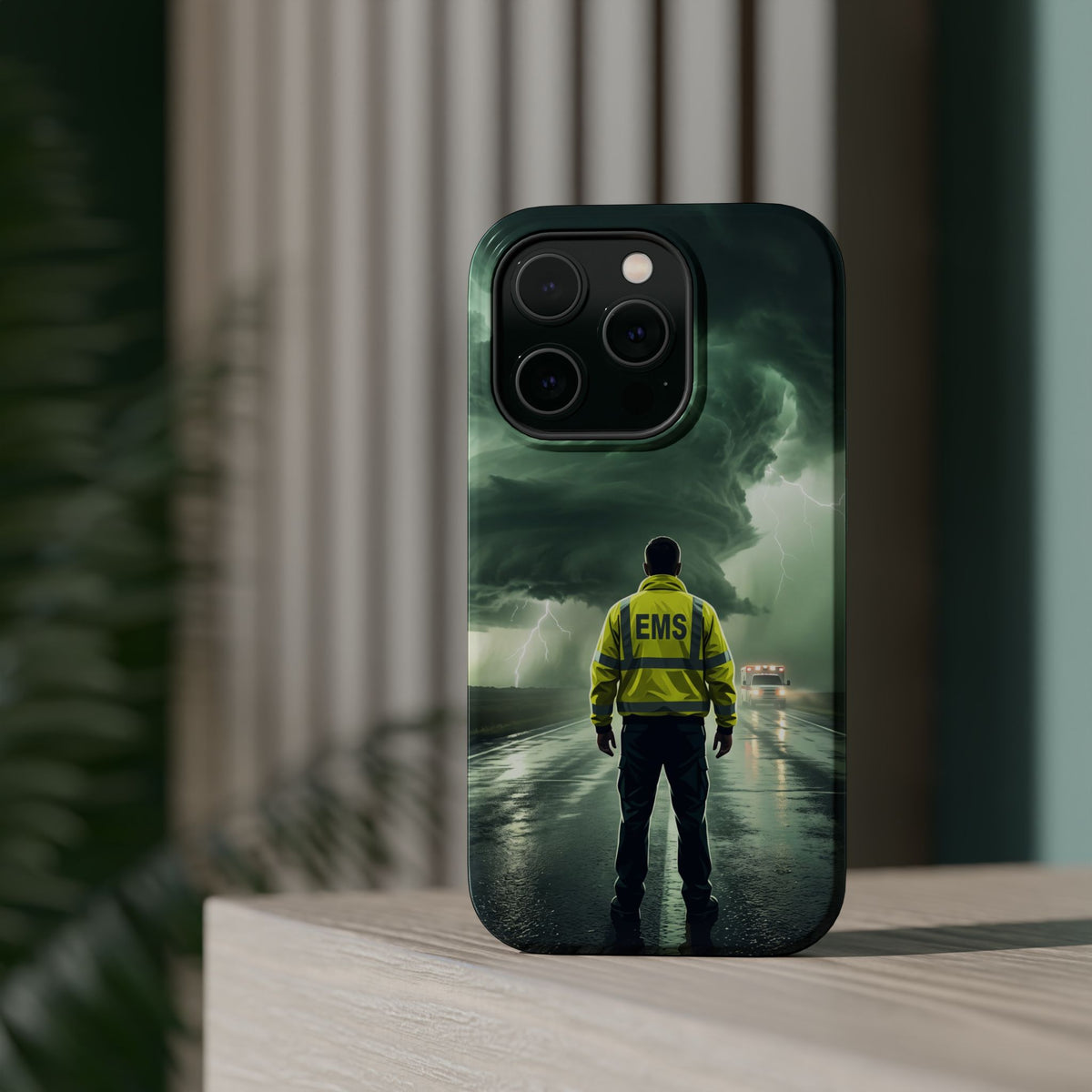 EMS Green Storm Phone Case — Magnetic Wireless Charging Cover