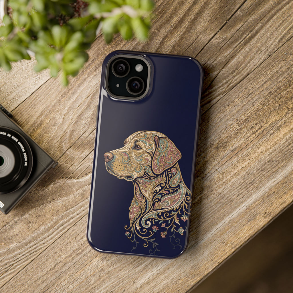 Paisley Labrador Phone Case — Tough Magnetic Case with Wireless Charging
