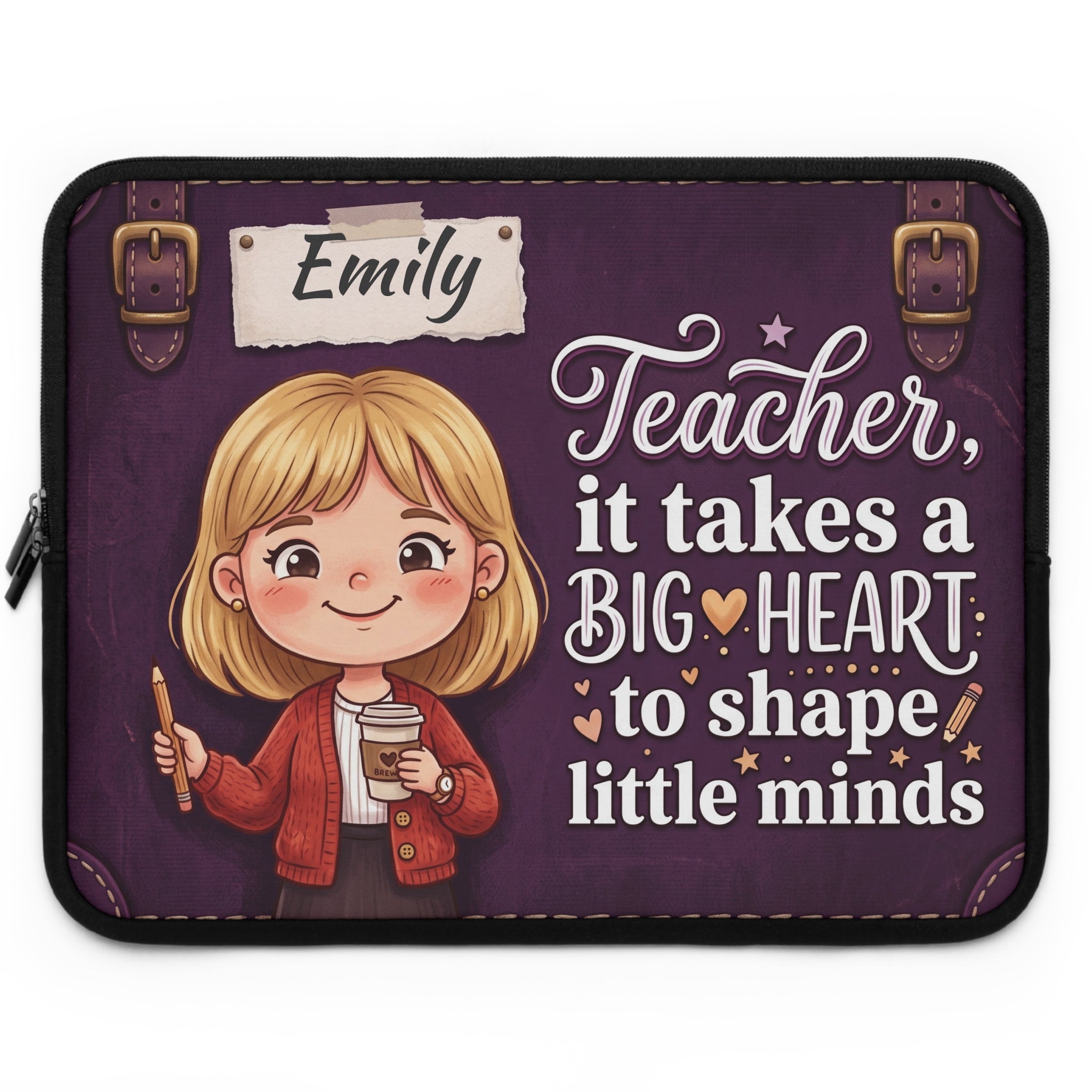 Personalized Teacher Laptop Sleeve | Custom Name Gift | Teacher Appreciation Gift