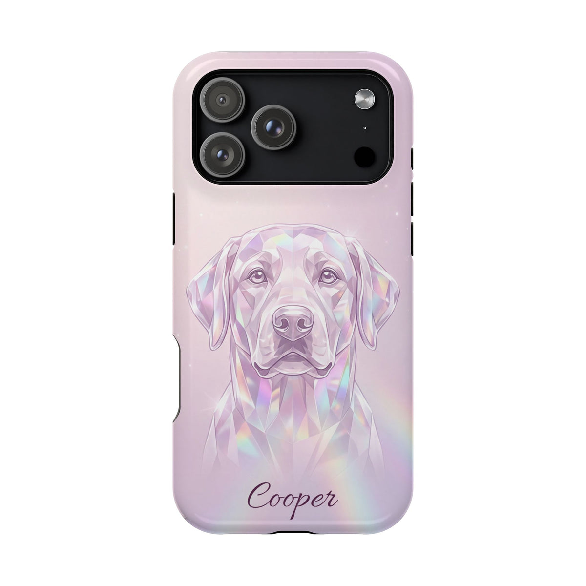 Personalized Crystal Prism Labrador Phone Case — Tough Magnetic Case with Wireless Charging