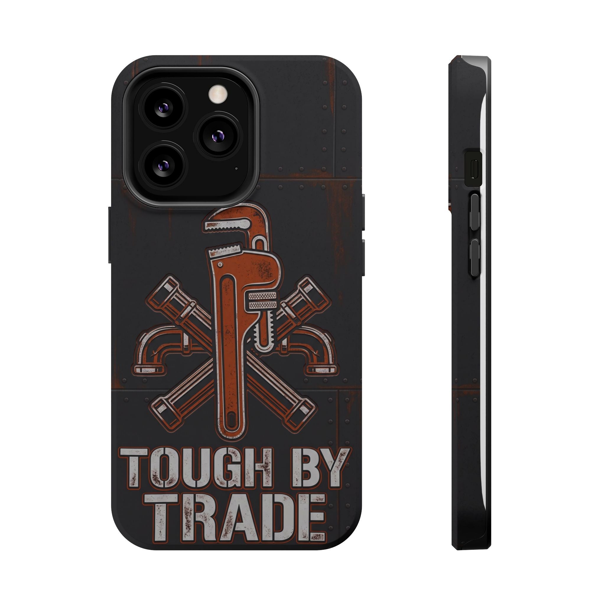 Tough By Trade Phone Case — Crossed Wrenches Wireless Charging Cover