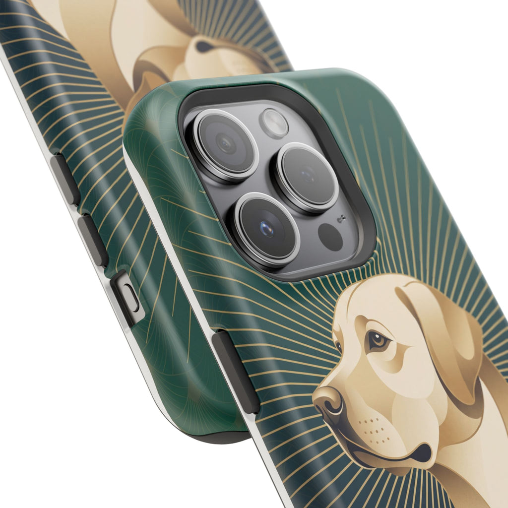 Art Deco Labrador Phone Case — Tough Magnetic Case with Wireless Charging