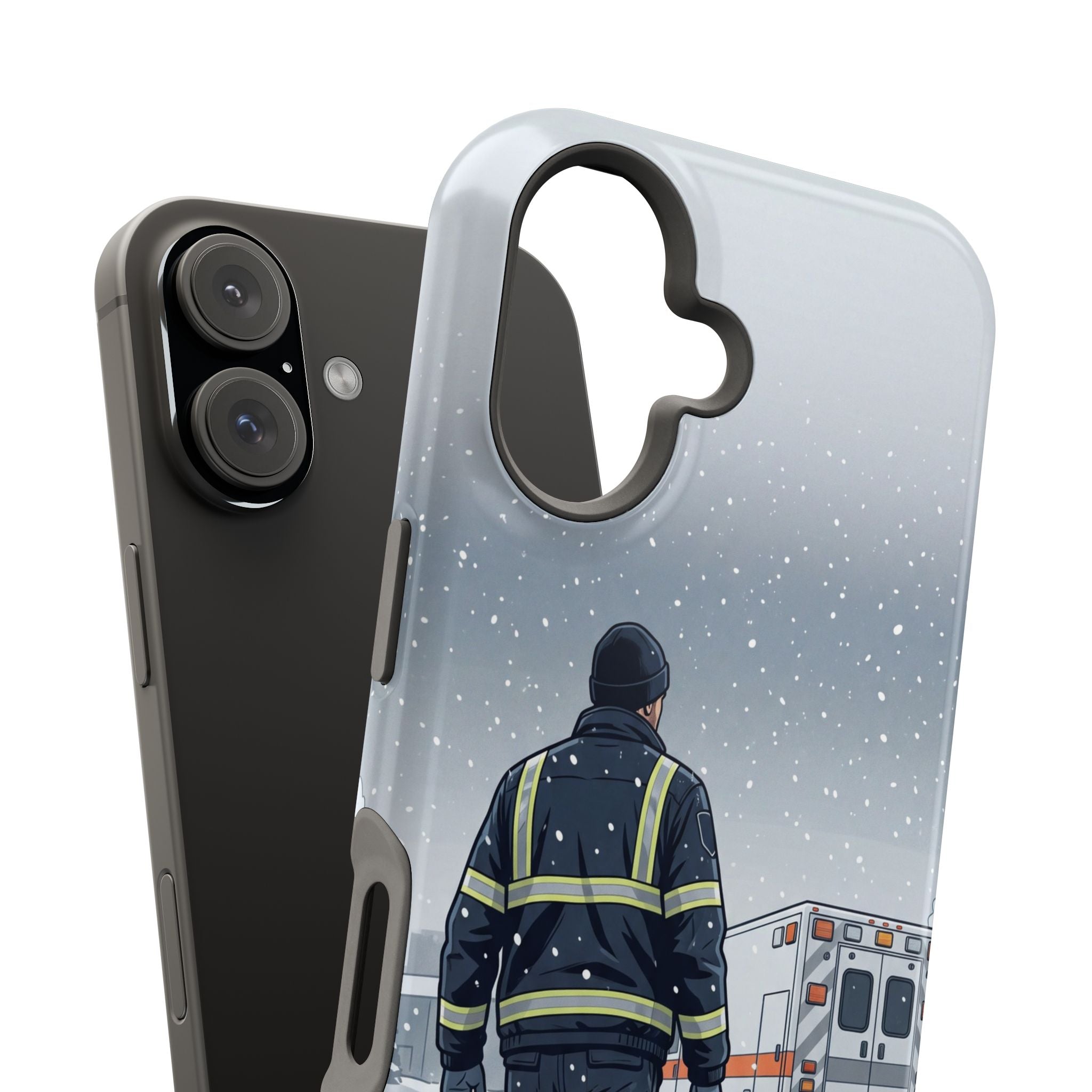 Bold Paramedic/EMT Portrait Phone Case — Magnetic Wireless Charging Cover